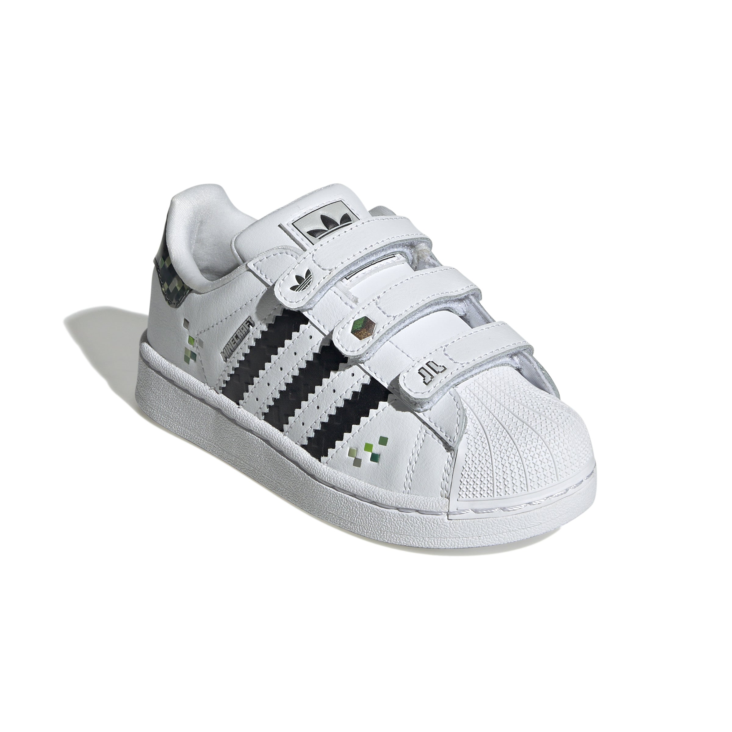 KIDS MINECRAFT X ADIDAS SUPERSTAR CREEPER CF C (WHITE/BLACK)
