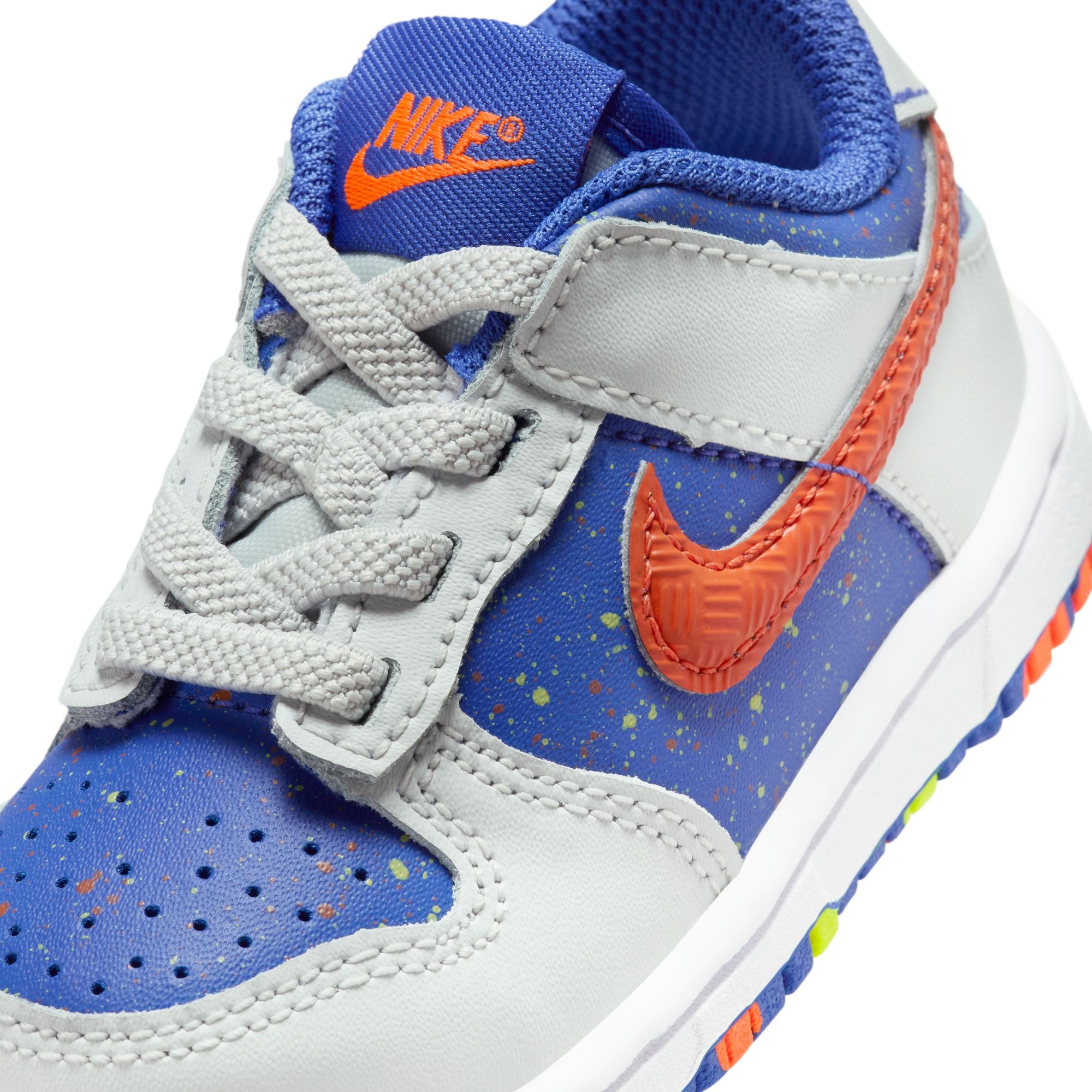 KIDS NIKE DUNK LOW TD (PHOTON DUST/TOTAL ORANGE/ASTRONOMY BLUE)