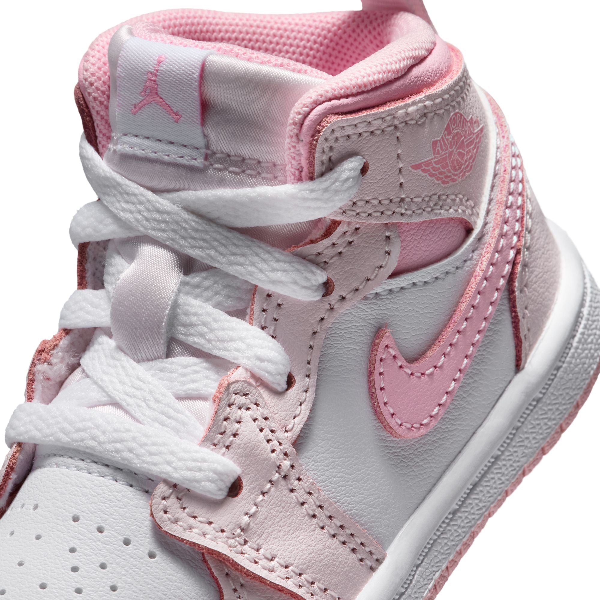 KIDS JORDAN 1 MID TD (PEARL PINK/MED SOFT PINK/WHITE)