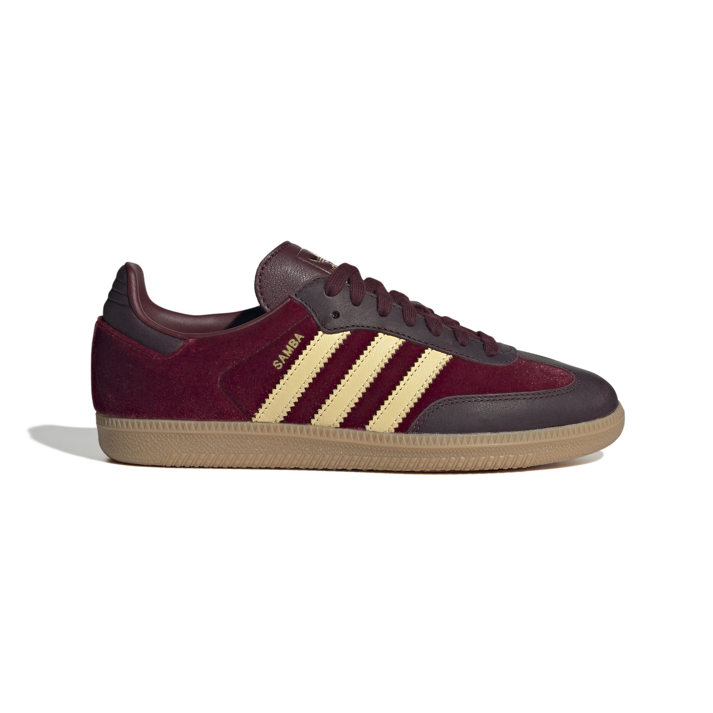 WOMENS ADIDAS SAMBA OG (RED/MAROON/GUM)