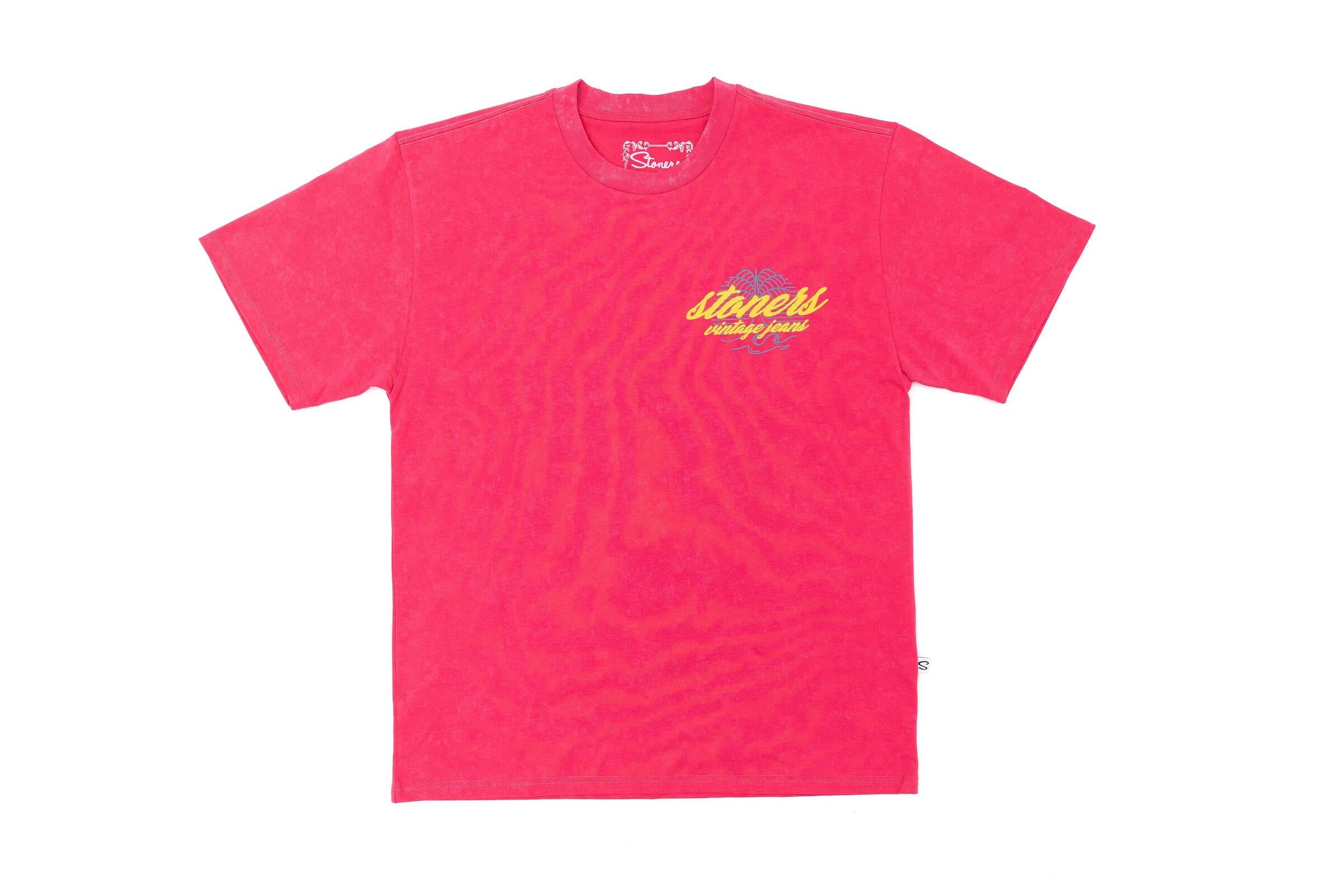 MENS STONERS VINTAGE JEANS Co. MIAMI VIBES OVERSIZED T-SHIRT (PINK)