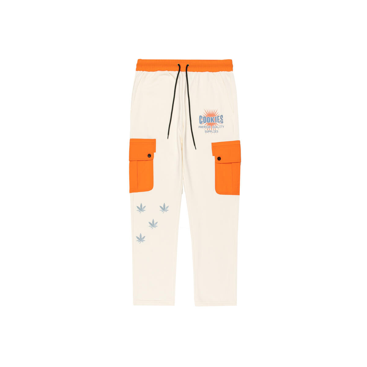 MENS COOKIES WORKWEAR FRENCH TERRY SWEATPANT WITH CONTRAST CARGO POCKETS (OFF WHITE)