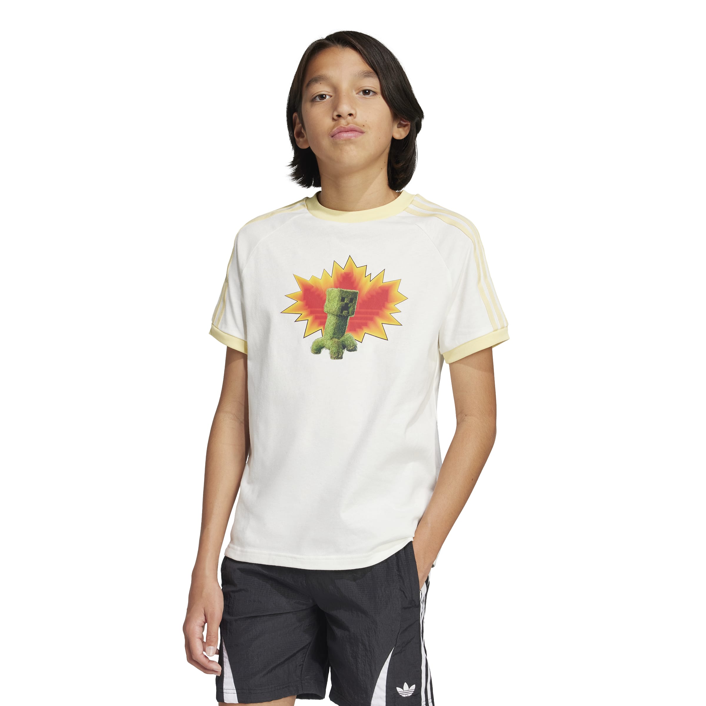 KIDS ADIDAS ORIGINALS X MINECRAFT GRAPHIC (OFF WHITE / ALMOST YELLOW)