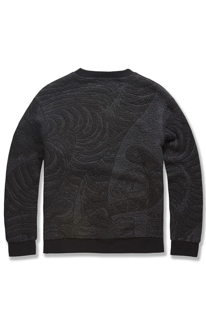 MENS JORDAN CRAIG SILK ROAD CREWNECK SWEATER (BLACK DRAGON)