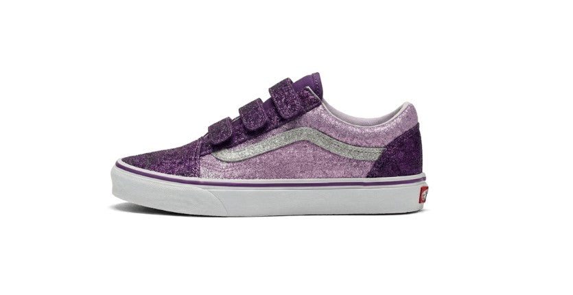 KIDS VANS OLD SKOOL V PS (GLITTER PURPLE)