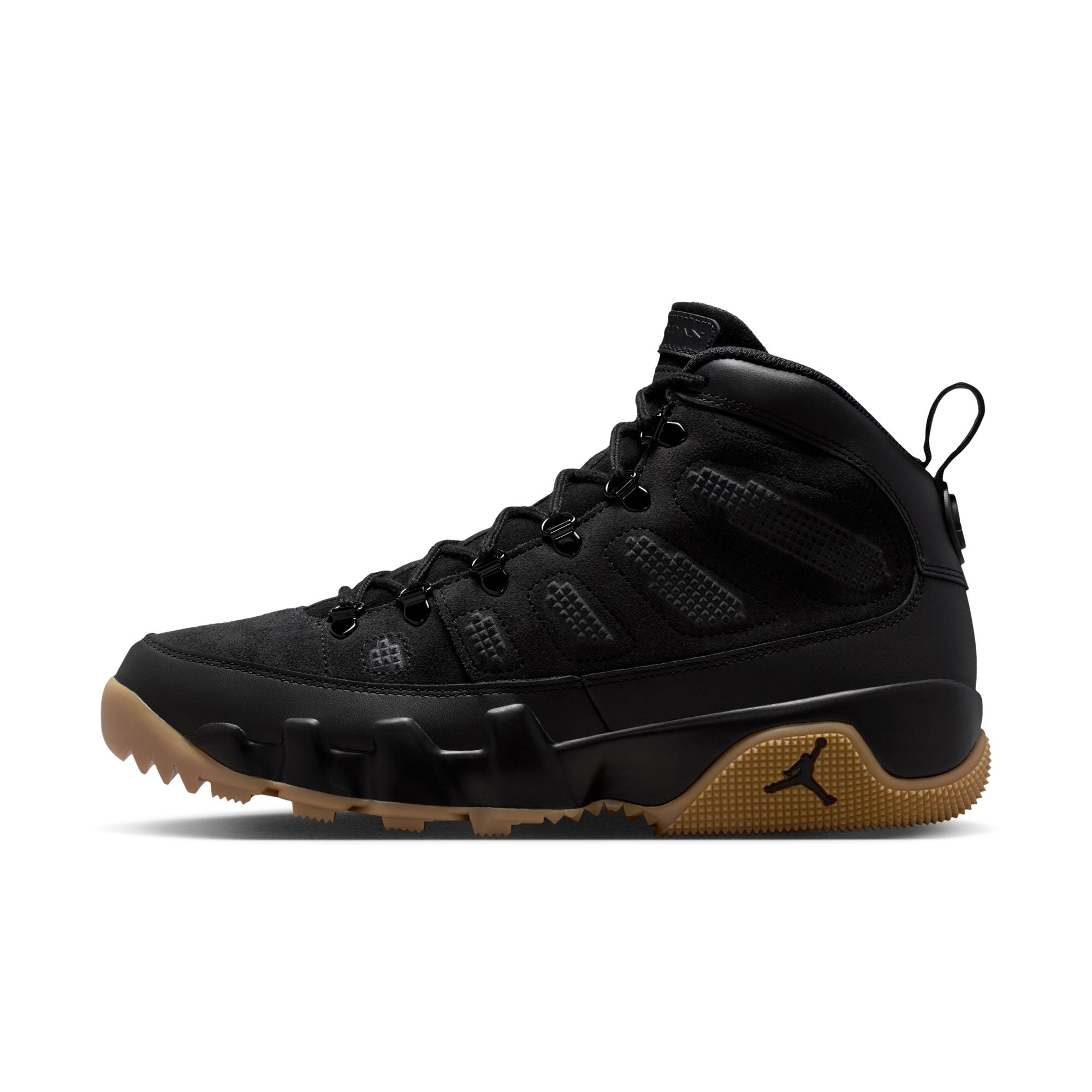 MENS AIR JORDAN 9 RETRO BOOT NRG (BLACK/GUM LIGHT BROWN)