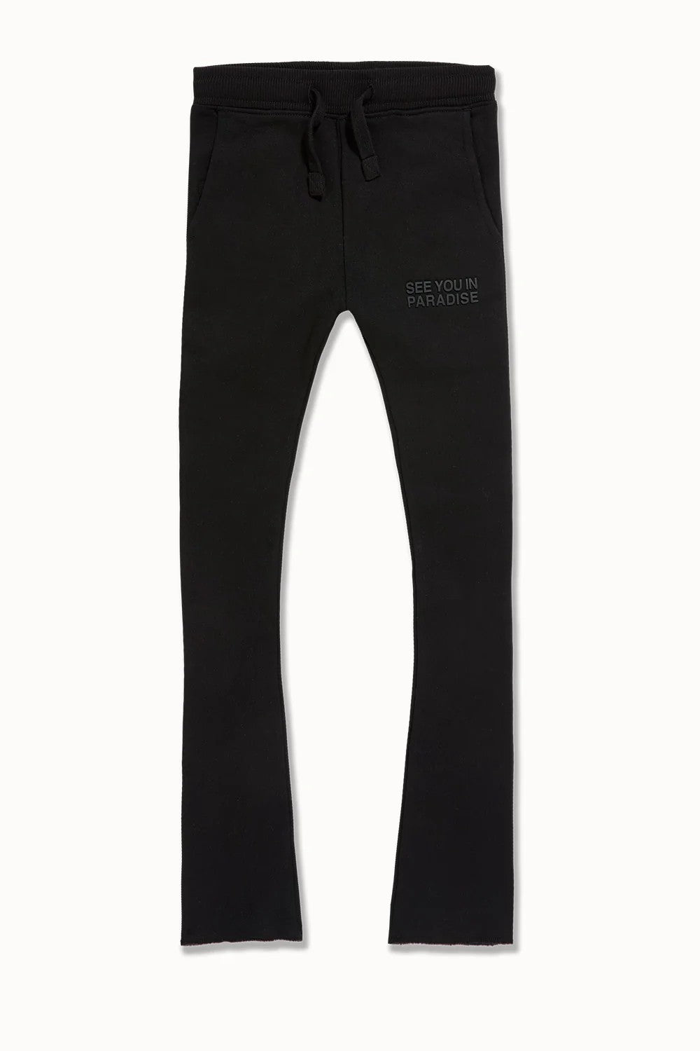 KIDS JORDAN CRAIG SYIP TONAL STACKED SWEATPANT (BLACK)