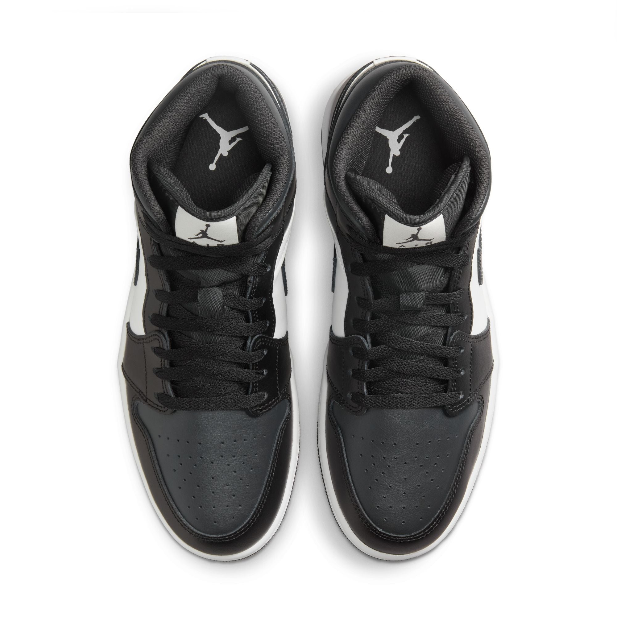MENS AIR JORDAN 1 MID (BLACK/OFF NOIR/SUMMIT WHITE)