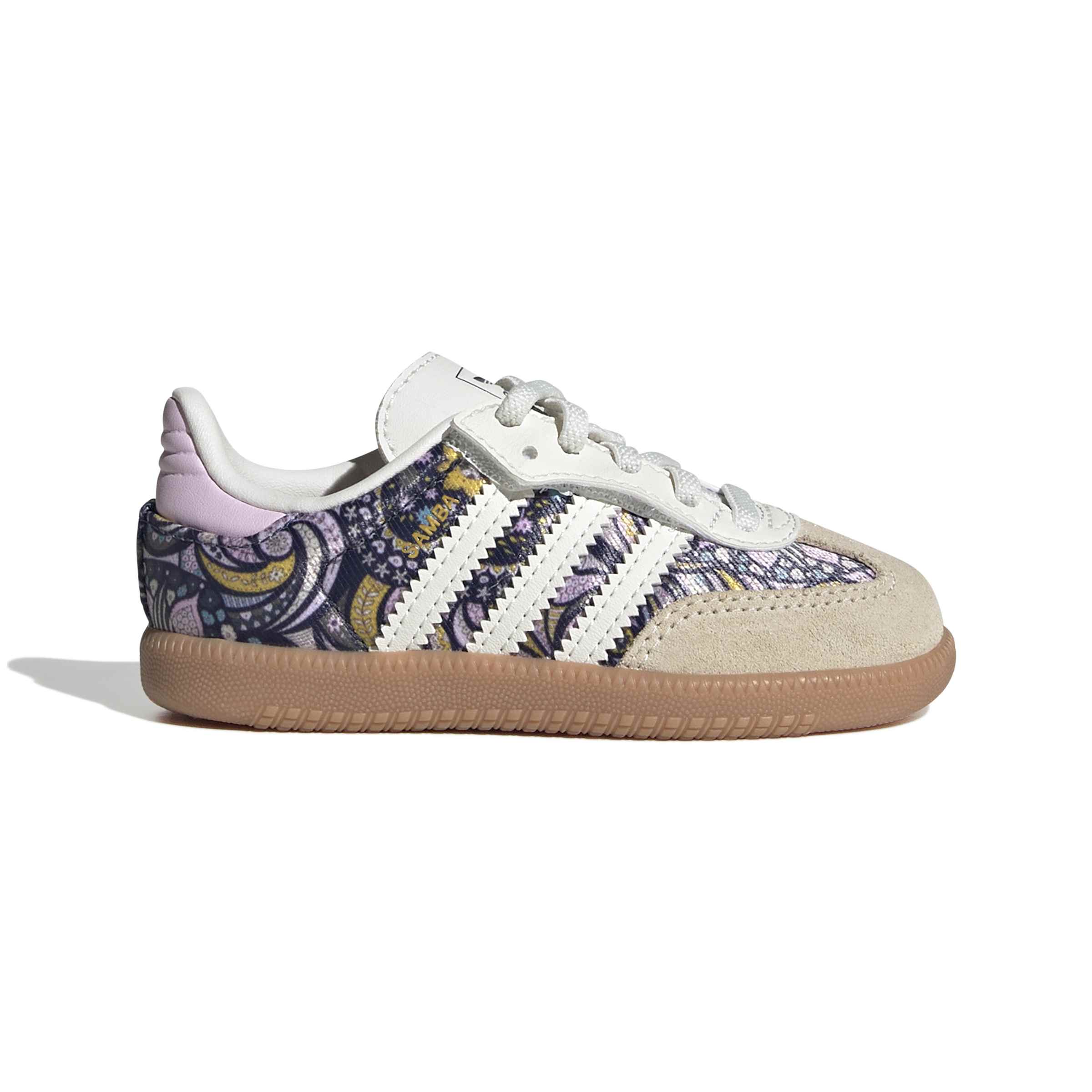 KIDS ADIDAS LIBERTY LONDON SAMBA OG COMFORT CLOSURE ELASTIC LACE I (WHITE/PURPLE)