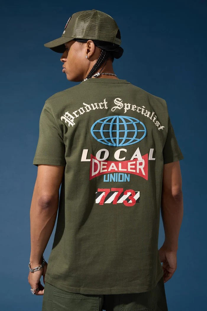 MENS JORDAN CRAIG THE RE-UP T-SHIRT (DARK GREEN)