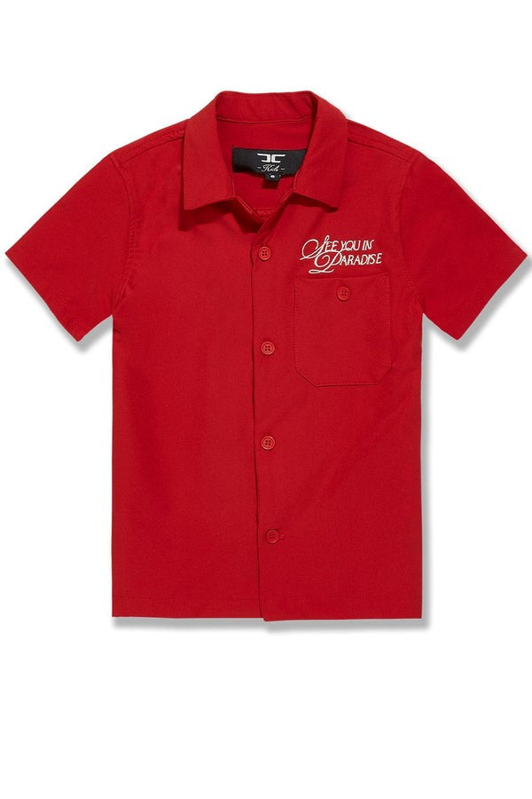 KIDS JORDAN CRAIG OAKLAND MECHANIC S/S SHIRT (RED)
