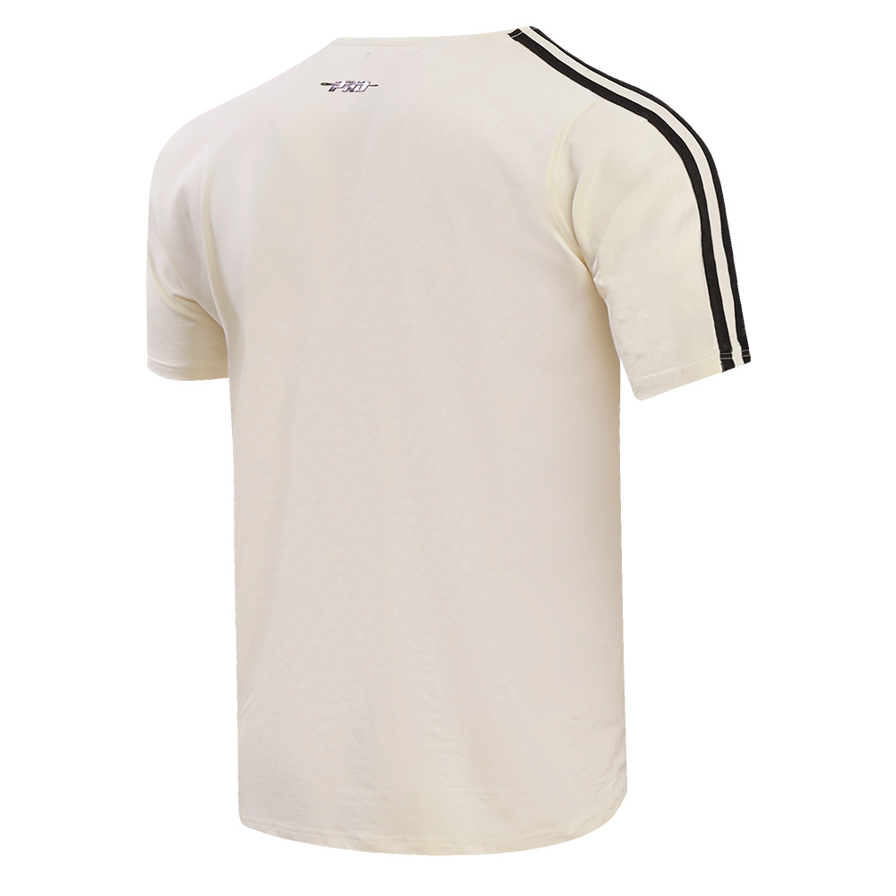 MENS PRO STANDARD LAS VEGAS RAIDERS RETRO CLASSIC TAPING SHIRT (EGGSHELL/BLACK)