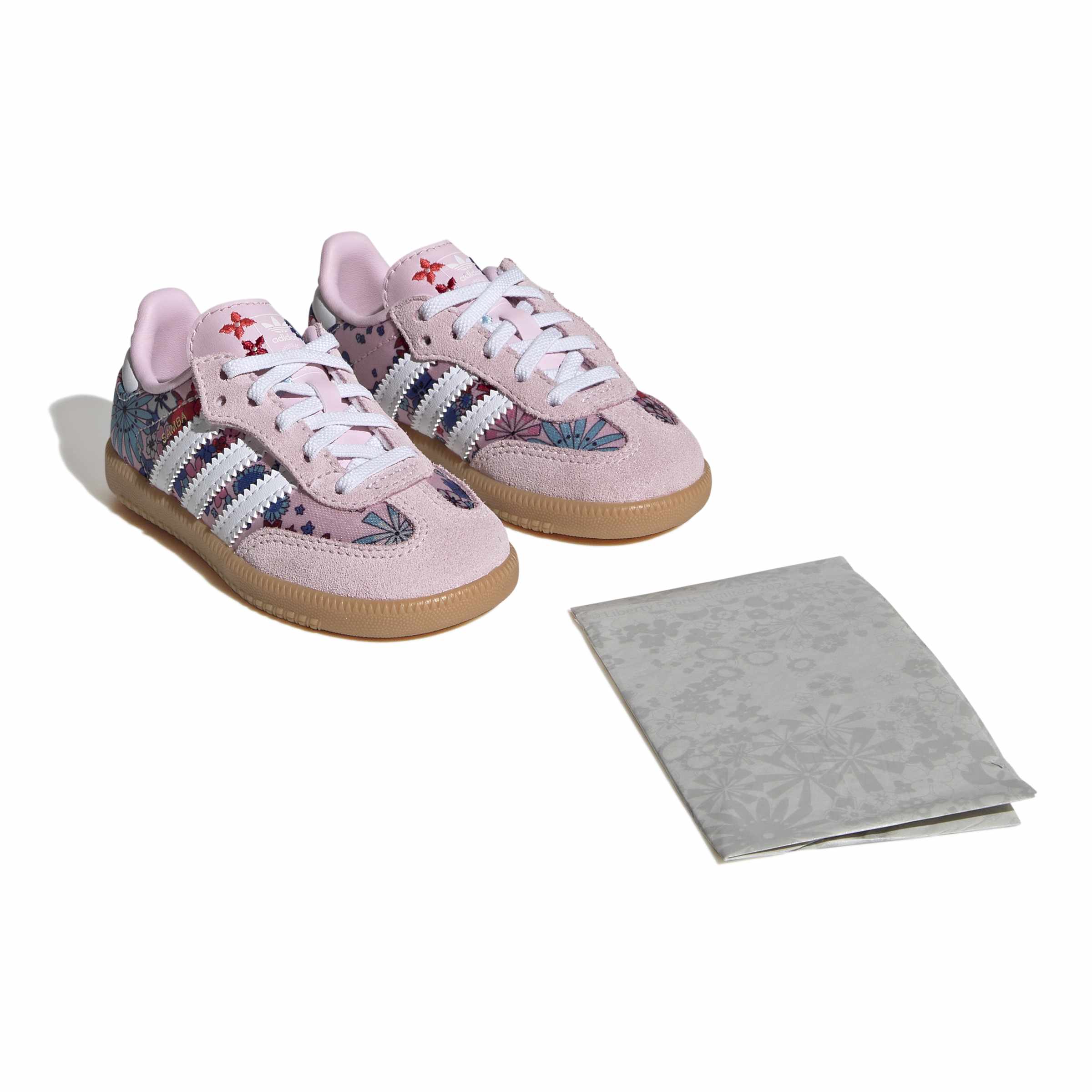 KIDS ADIDAS LIBERTY LONDON SAMBA OG COMFORT CLOSURE ELASTIC LACE I (CLEAR PINK / CLOUD WHITE / GUM)