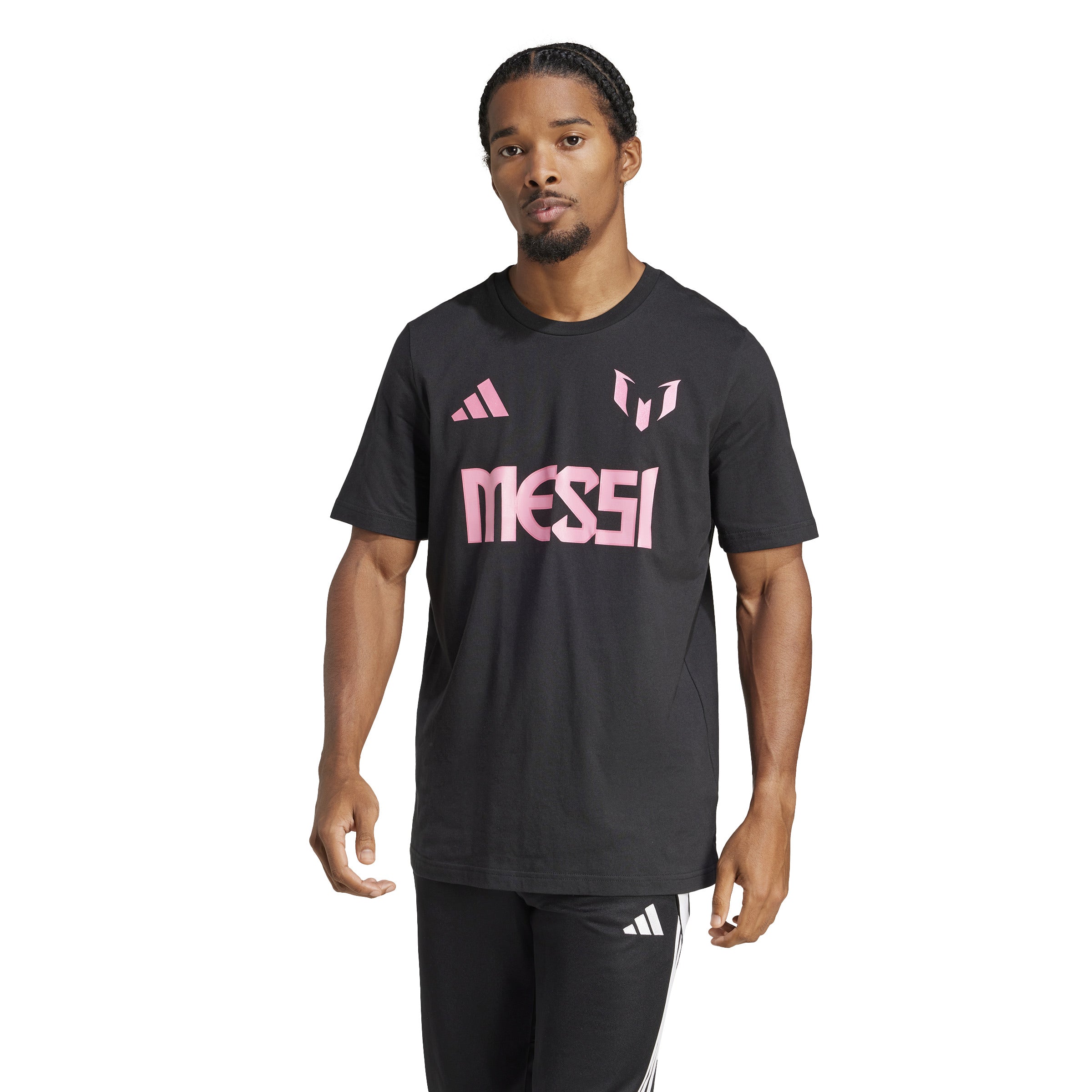 MENS ADIDAS MESSI T-SHIRT (BLACK)