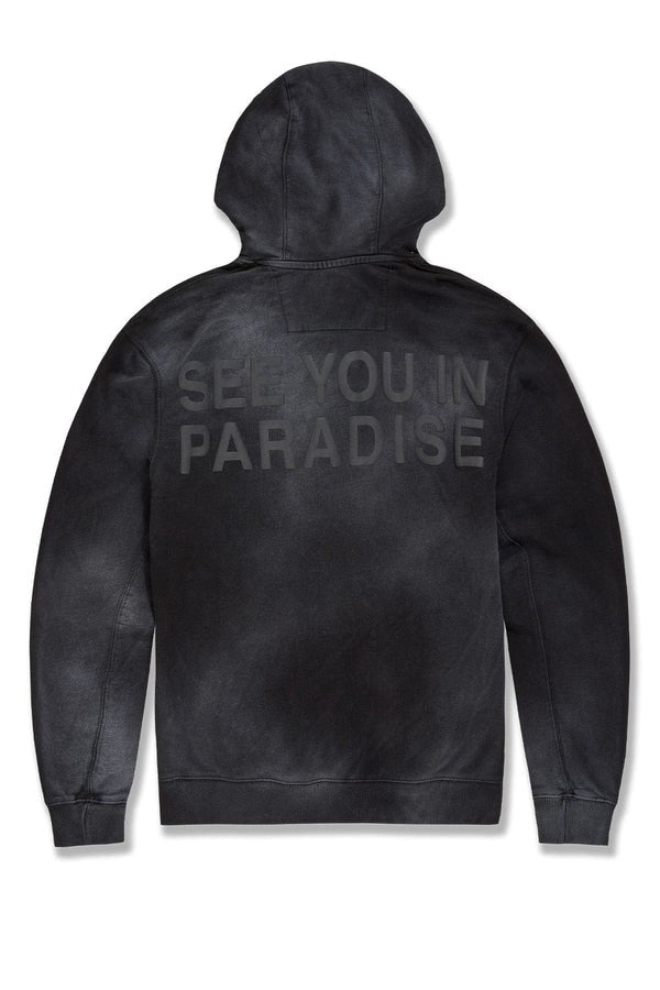MENS JORDAN CRAIG PARADISE WASHED PULLOVER HOODIE (VINTAGE BLACK)
