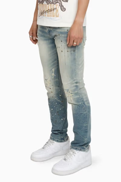 MENS SMOKE RISE RISE TO REIGH JEAN (OWENS BLUE)