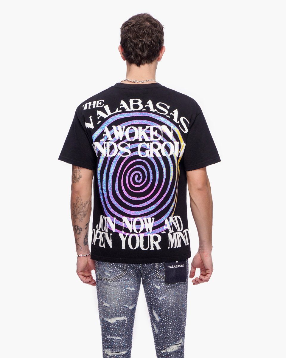 MENS VALABASAS AWOKEN MINDS SHIRT (BLACK)