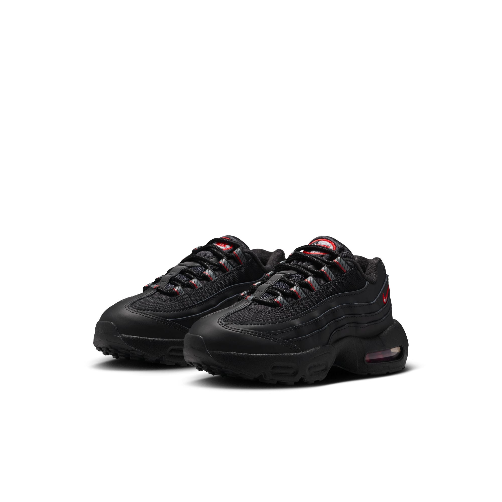 KIDS AIR MAX 95 RECRAFT LTR PS (BLACK/SMOKE GREY/UNIVERSITY RED/WHITE)