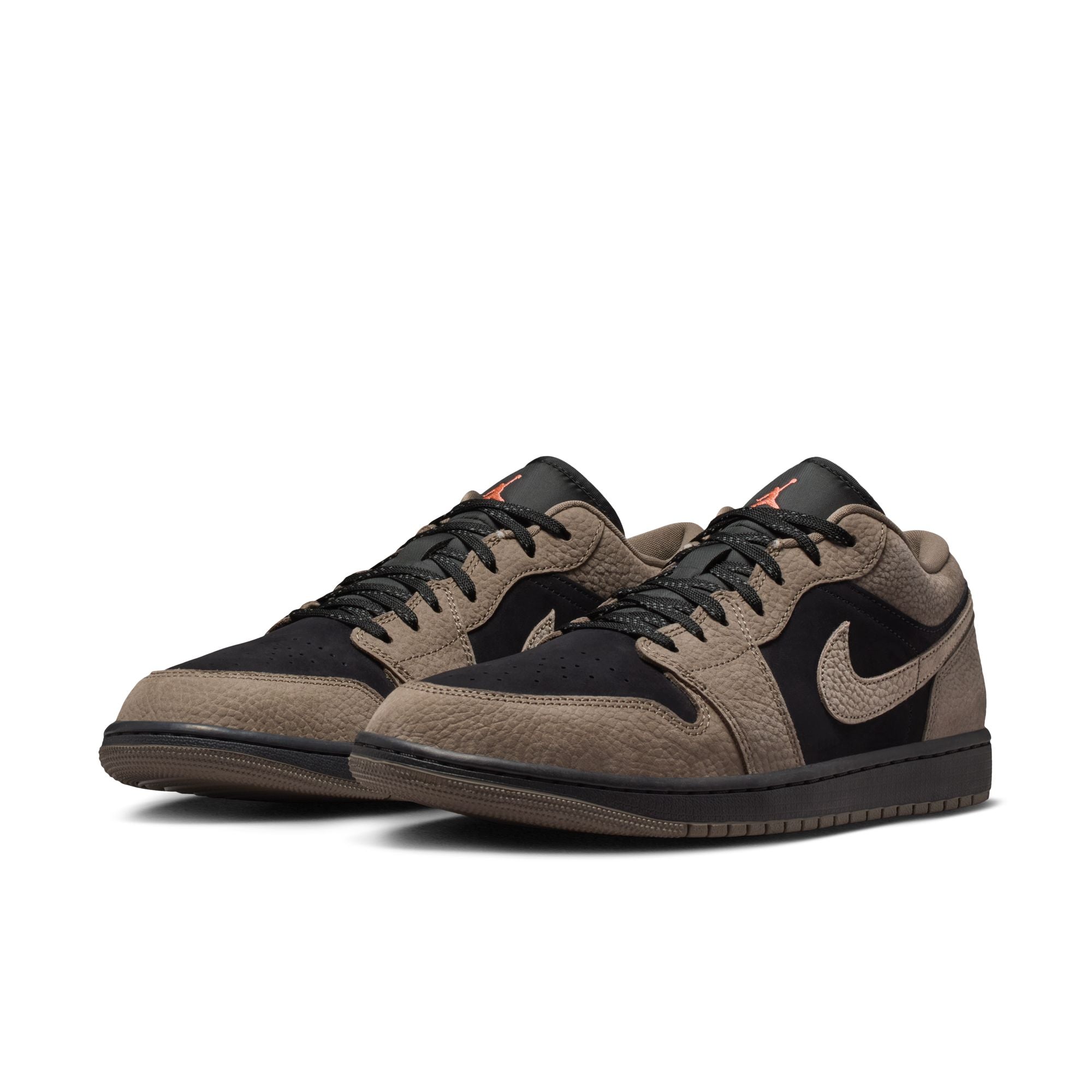 MENS AIR JORDAN 1 LOW SE (BLACK/OLIVE GREY/LT WILD MANGO)