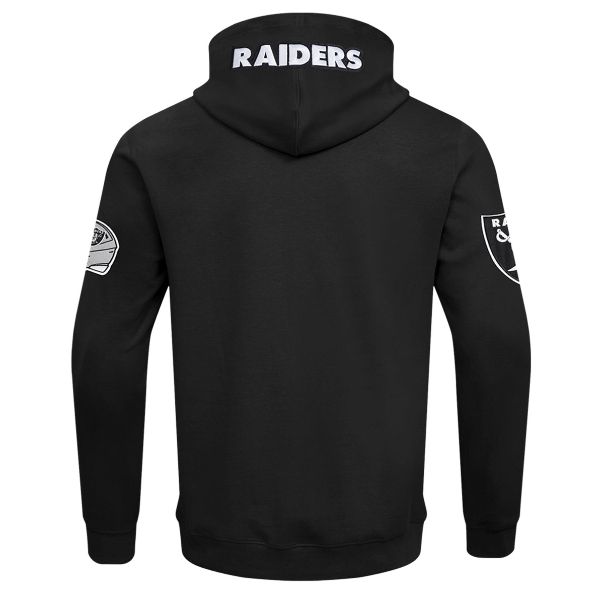 MENS PRO STANDARD LAS VEGAS RAIDERS CLASSIC WIND SUIT WOVEN FULL ZIP PULLOVER HOODIE (BLACK)