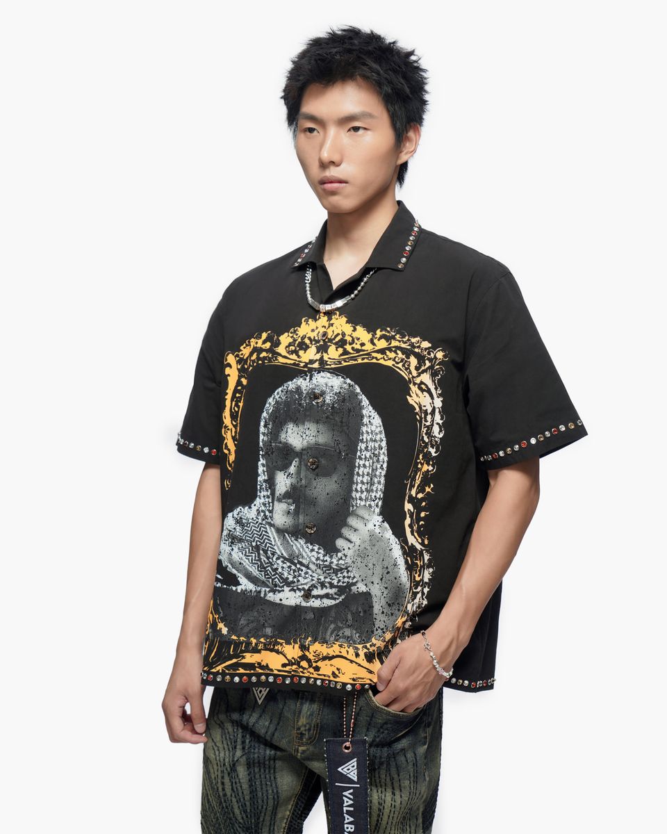 MENS VALABASAS FRAMEWORK SHIRT (BLACK)
