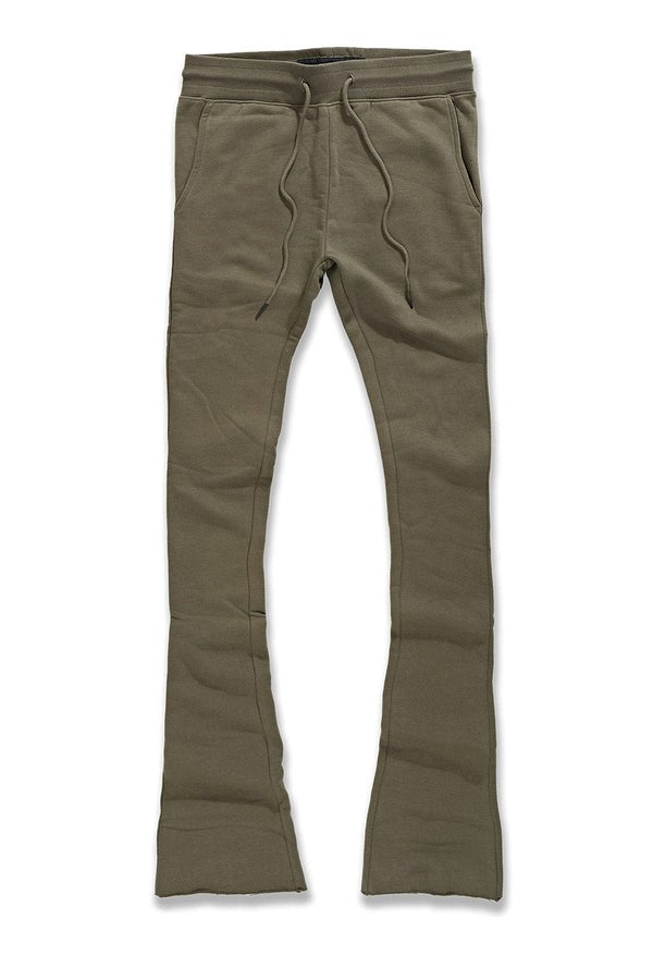 MENS JORDAN CRAIG UPTOWN STACKED SWEATPANT (OLIVE)