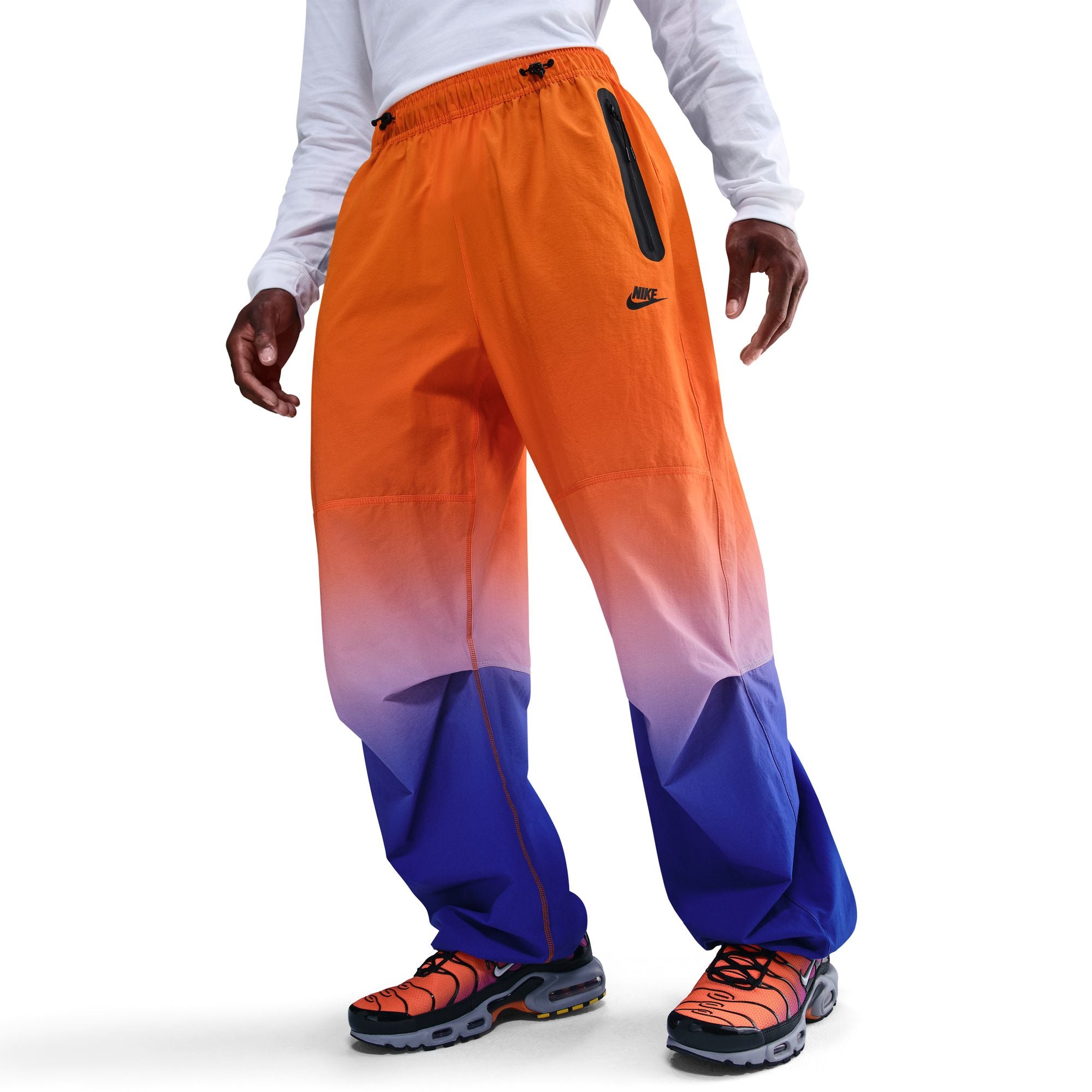 MENS NIKE NRG TECH FLC FZ WVN SET (GAME ROYAL/SAFETY ORANGE)