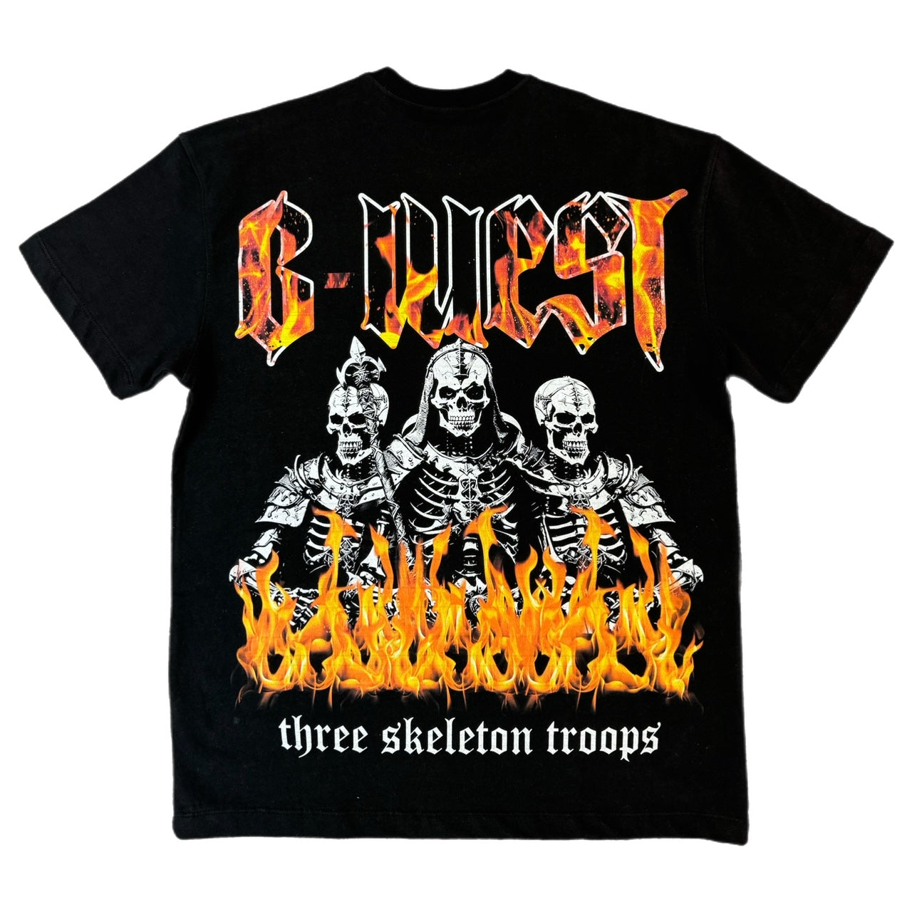 MENS G WEST TRI SKELETON LIFE STYLE OS T-SHIRT (BLACK)