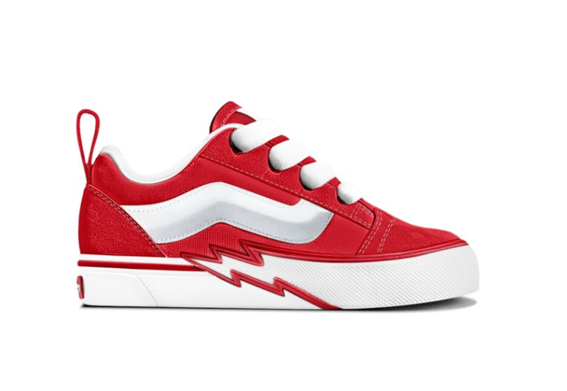 KIDS VANS KNU SKOOL ELASTIC LACE BOLT TD (RACING RED)