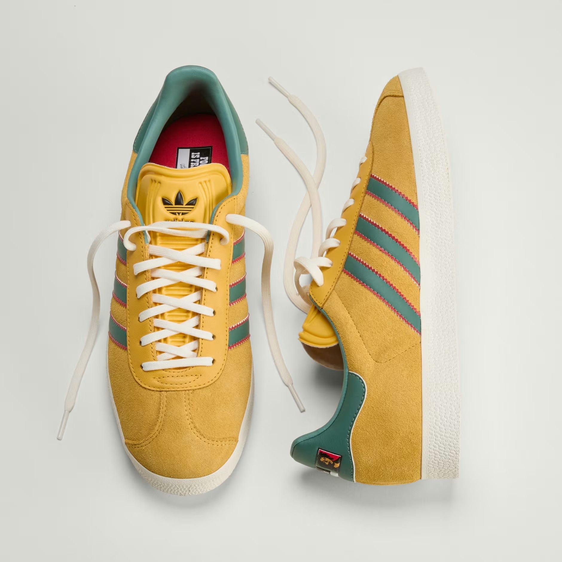 BOB MARLEY X ADIDAS GAZELLE INDOOR (GOLD)