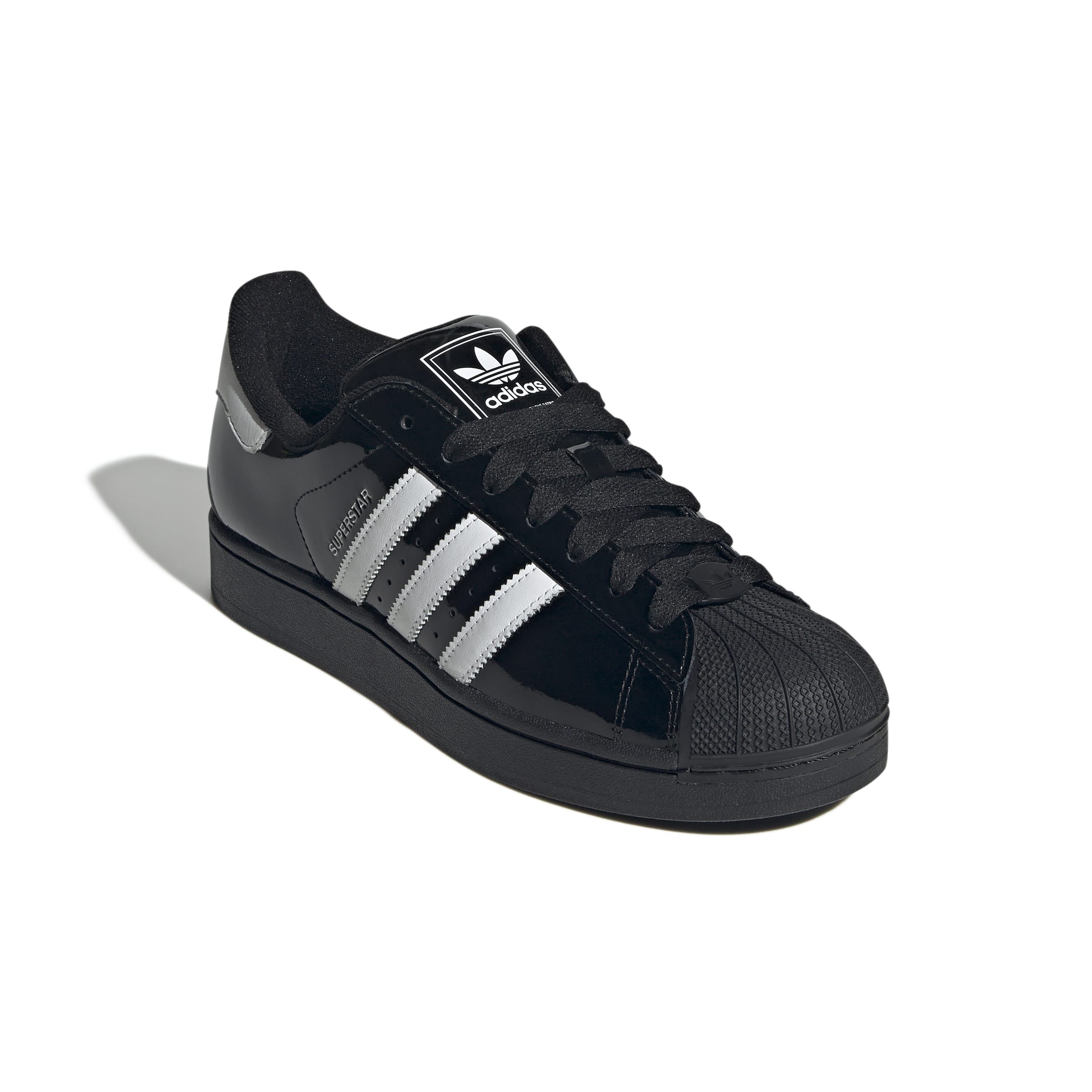 MENS ADIDAS SUPERSTAR II PATENT (BLACK/WHITE)