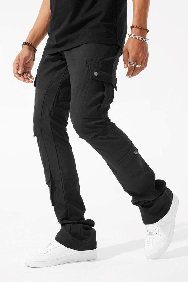 MENS JORDAN CRAIG MARTIN STACKED RODEO CARGO PANT (BLACK)