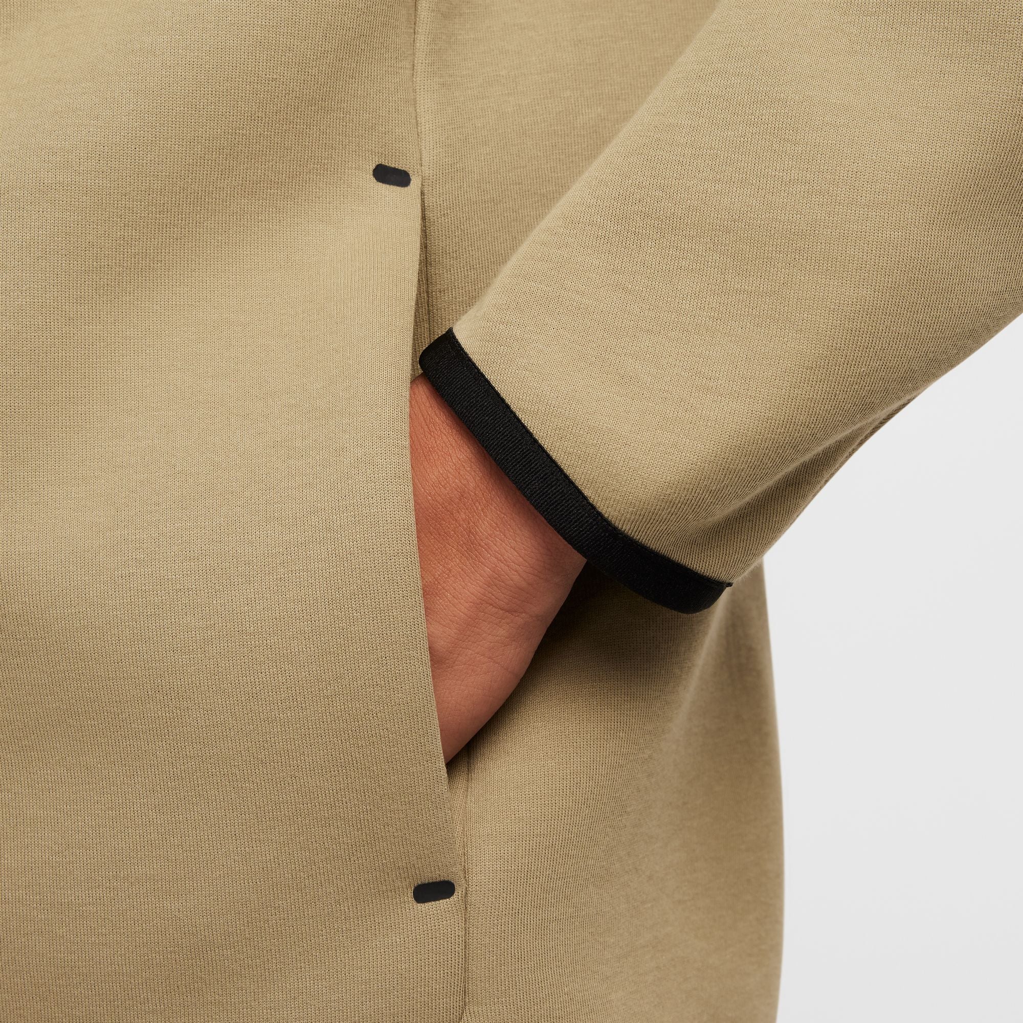 MENS NIKE TECH FLEECE FULL-ZIP WINDRUNNER WARMUP (NEUTRAL OLIVE/BLACK)