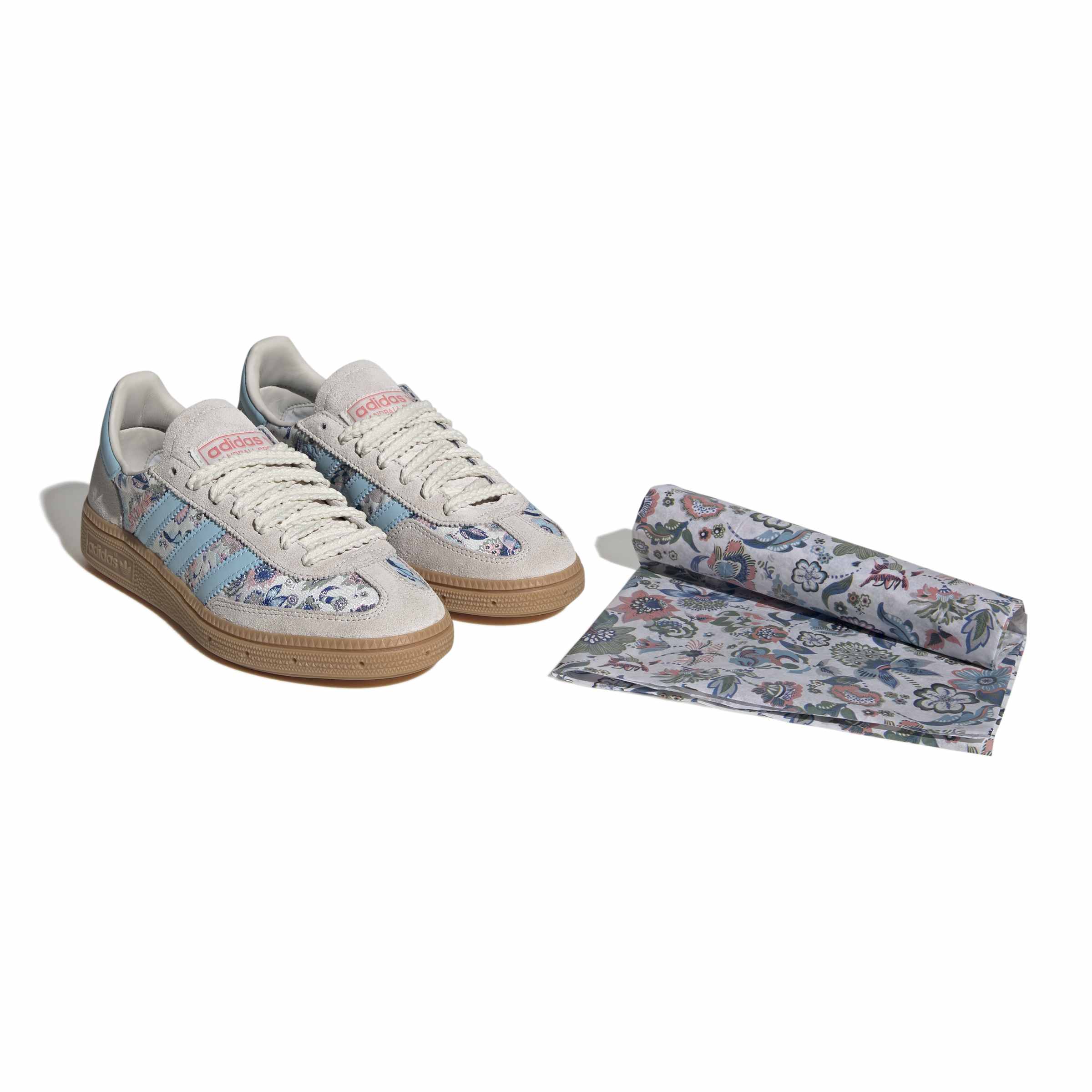 KIDS ADIDAS X LIBERTY LONDON HANDBALL SPEZIAL J (OFF WHITE/ICE BLUE)