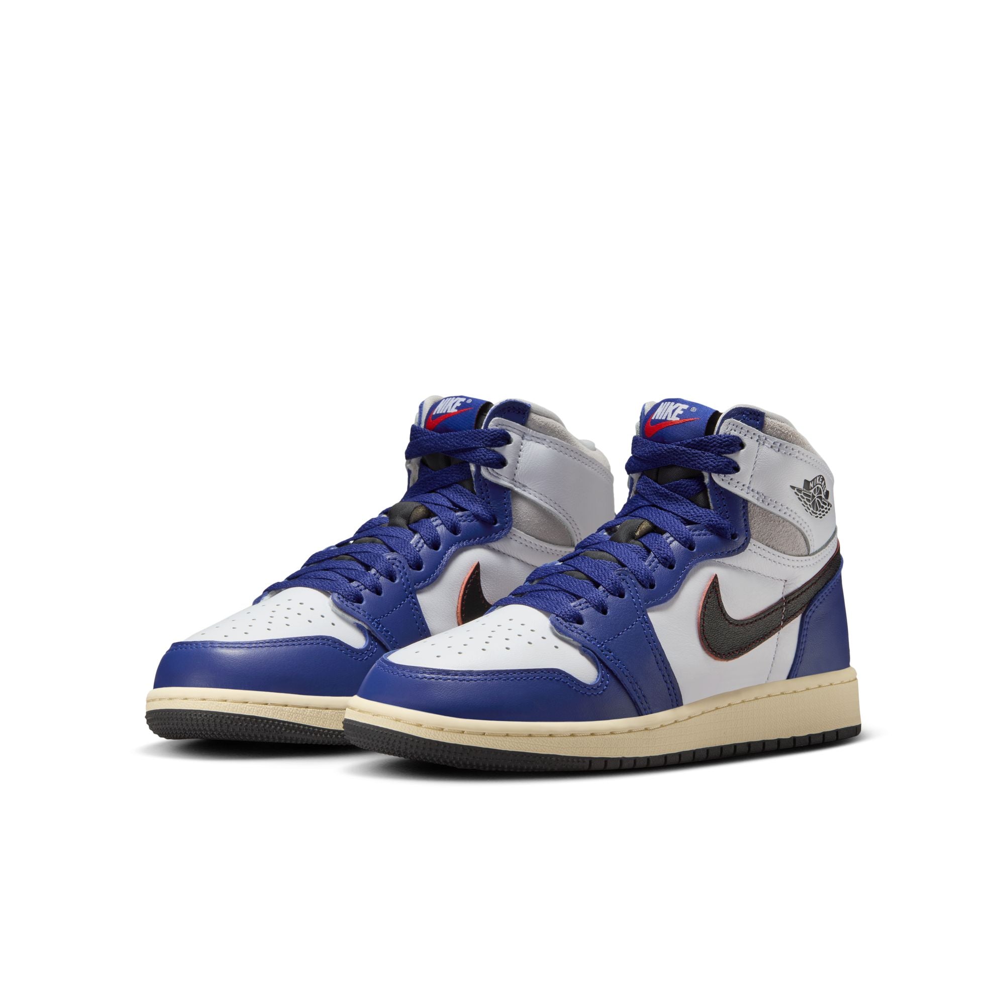 KIDS AIR JORDAN 1 RETRO HIGH OG RARE AIR GS (DEEP ROYAL BLUE)