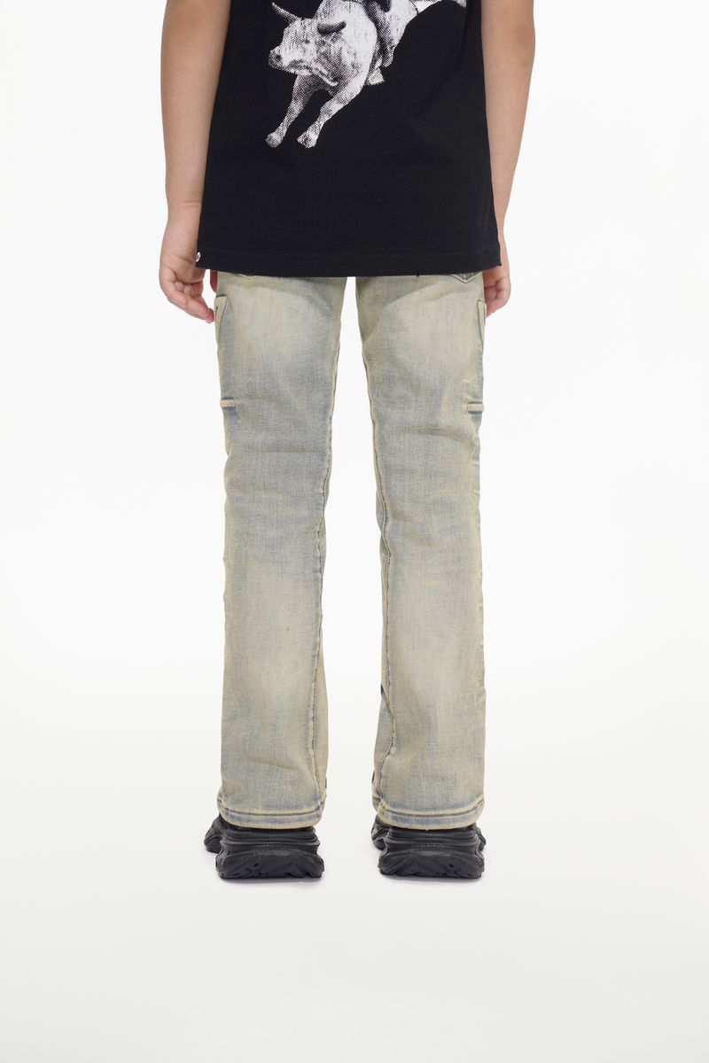 KIDS VALABASAS LORE STACKED JEAN (LIGHT VINTAGE BLUE)