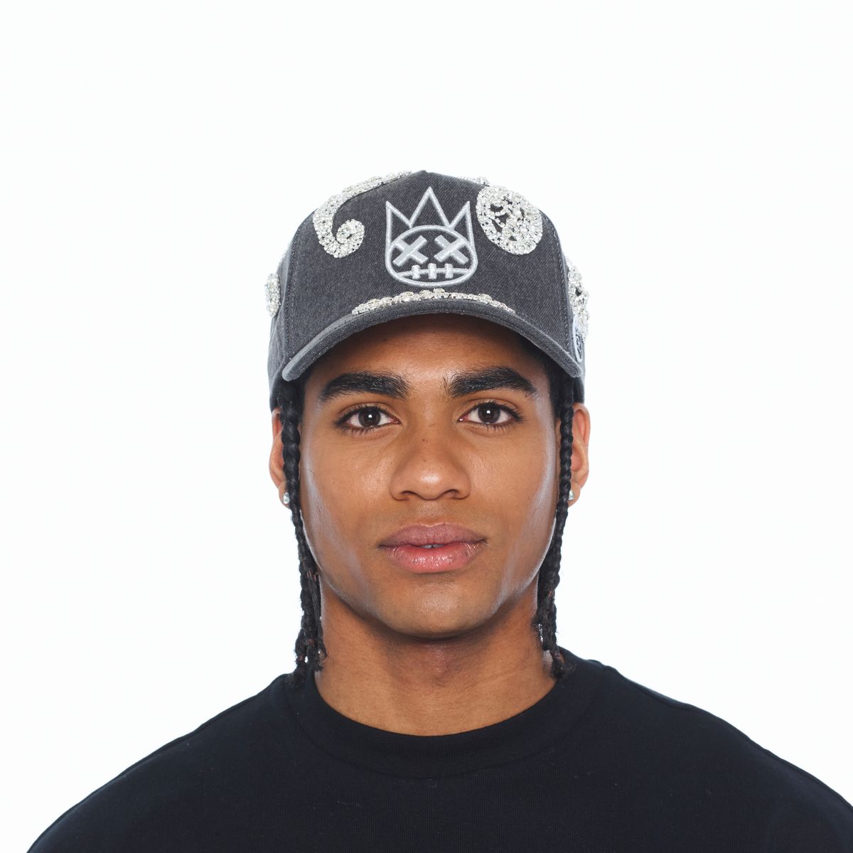 CULT X EL ALFA PAISLEY PANEL A FRAME TRUCKER HAT (BLACK)