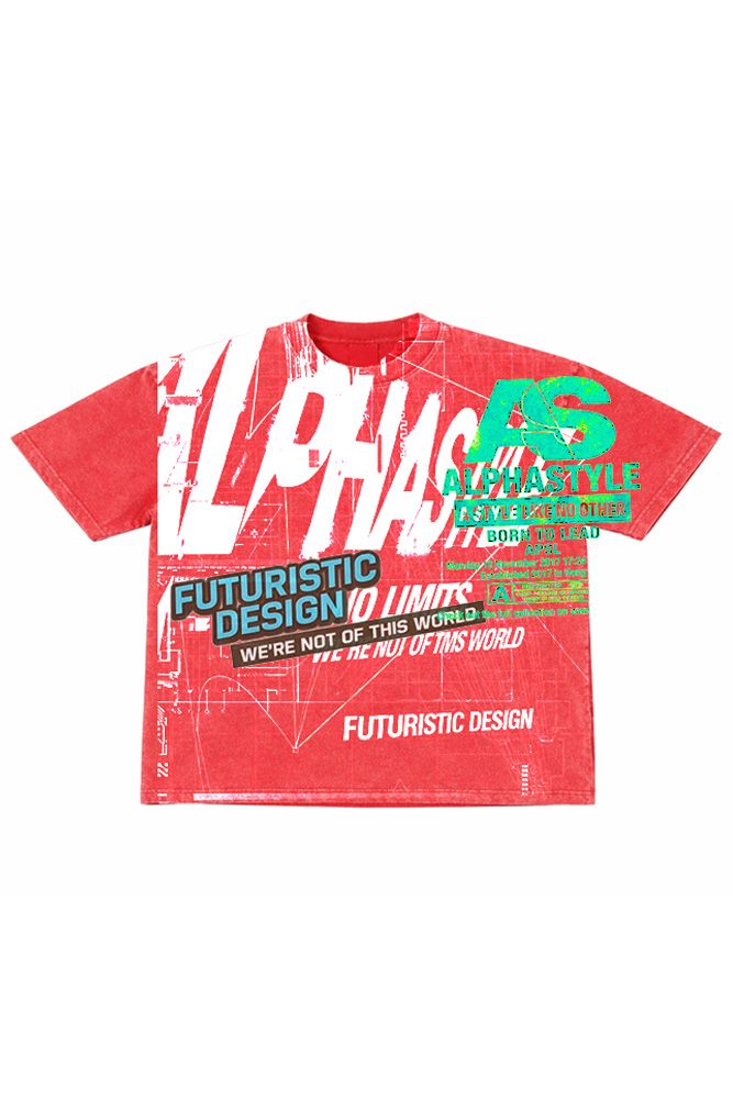 MENS ALPHA STYLE PREES SHIRT (RED)