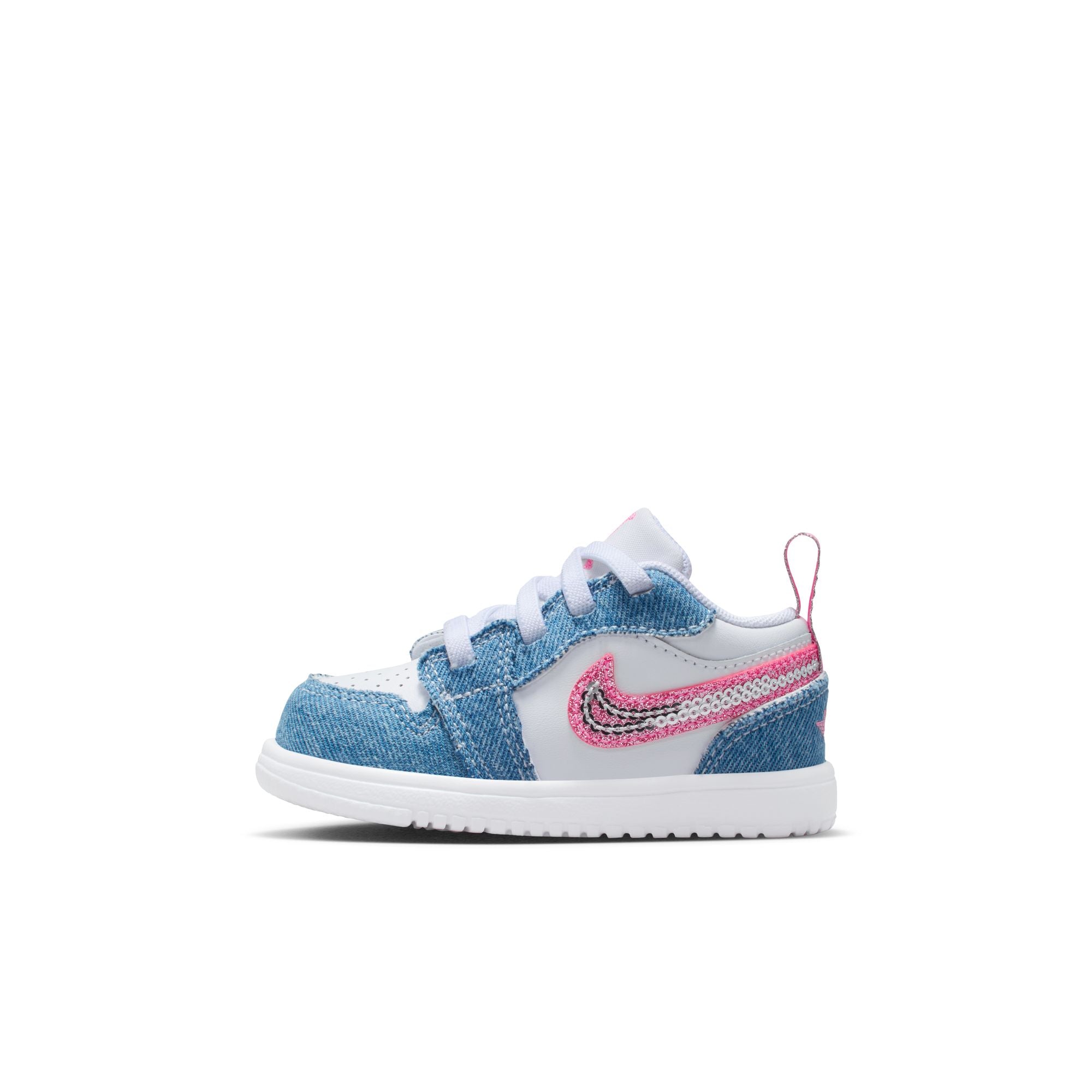 KIDS JORDAN 1 LOW ALT SE TD (COBALT BLISS/PINK GLOW/WHITE)