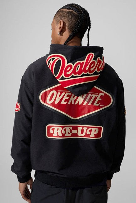 MENS JORDAN CRAIG LOCAL DEALER ZIP UP WINDBREAKER (BLACK)