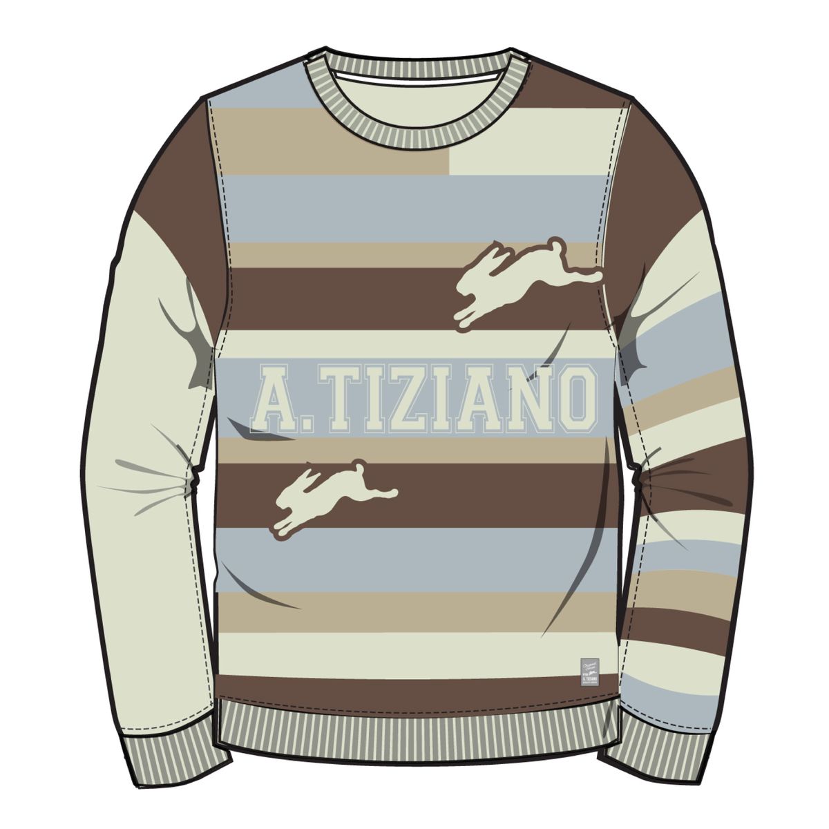 ERIC | MENS L/S FULL JACQUARD CREW SWEATER (BIRCH)