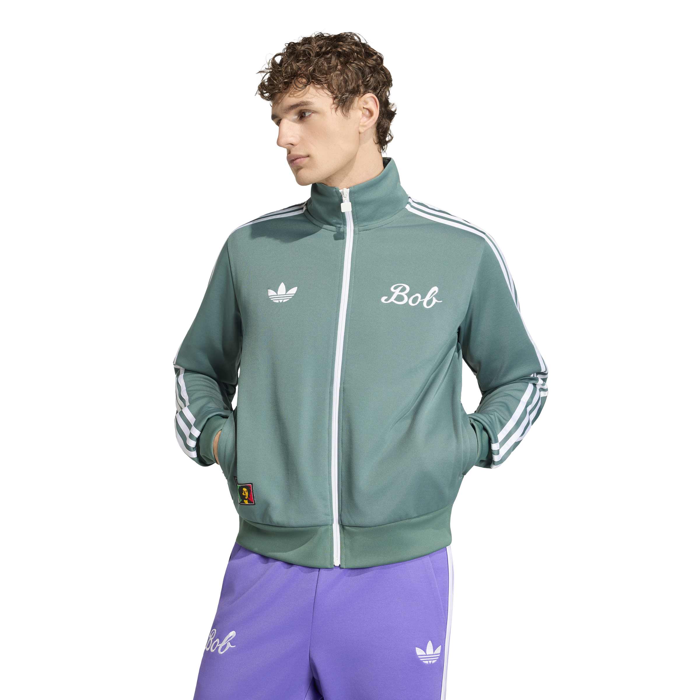 MENS ADIDAS BOB MARLEY ORIGINALS TRACK TOP (EMERALD)