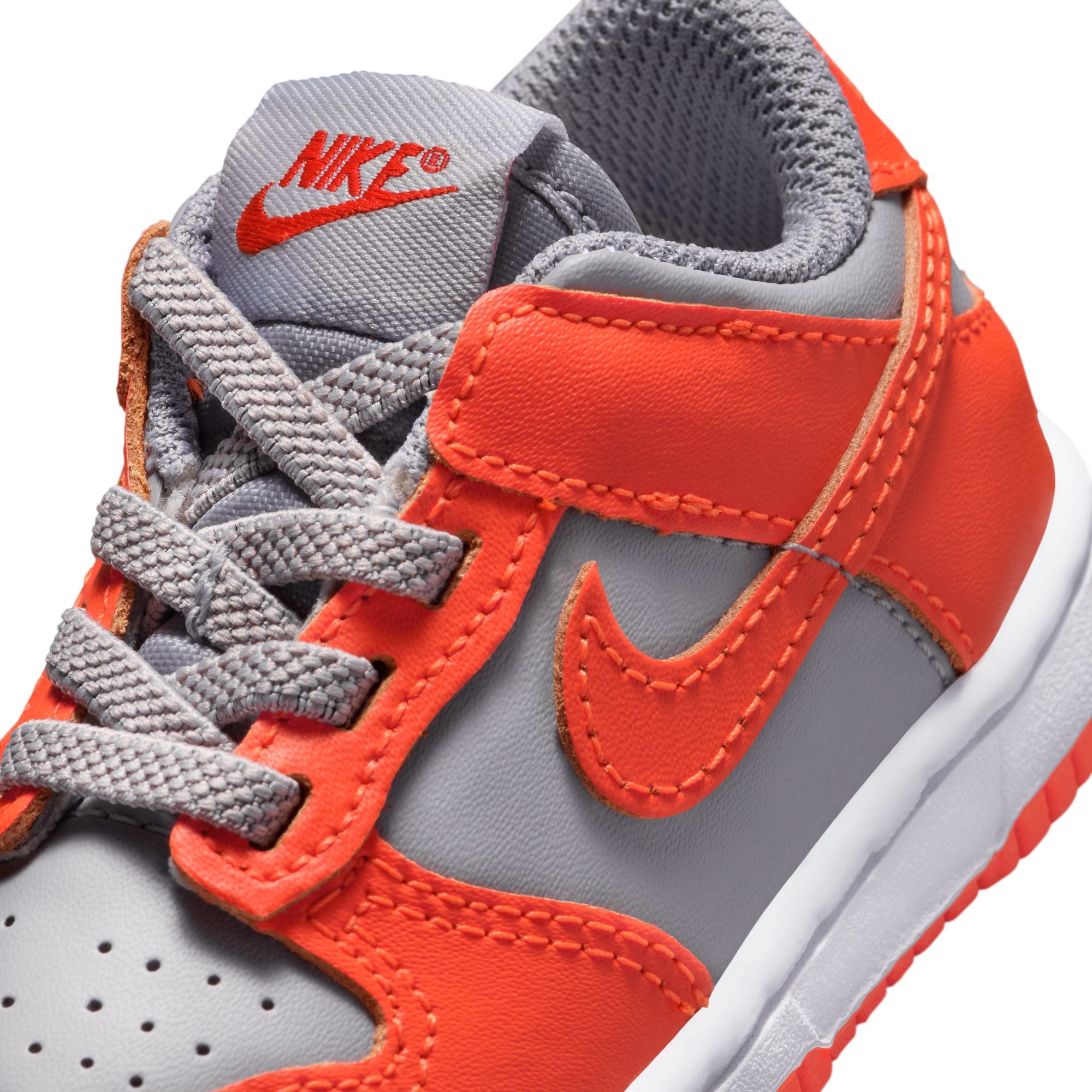 KIDS NIKE DUNK LOW TDE (CEMENT GREY/TEAM ORANGE)