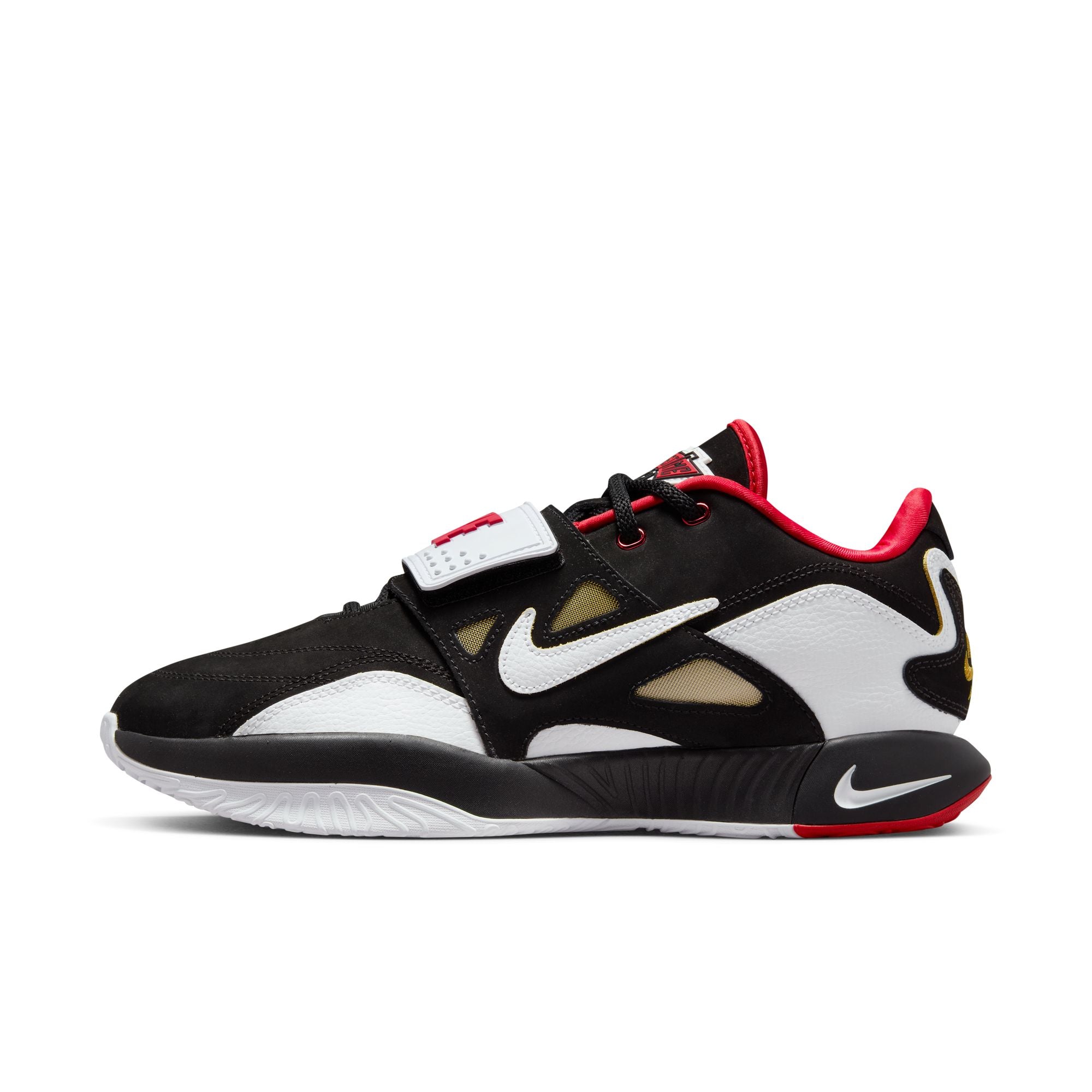 MENS NIKE LEBRON 21 PRIME 93 (BLACK/WHITE/FIRE RED/METALLIC GOLD)