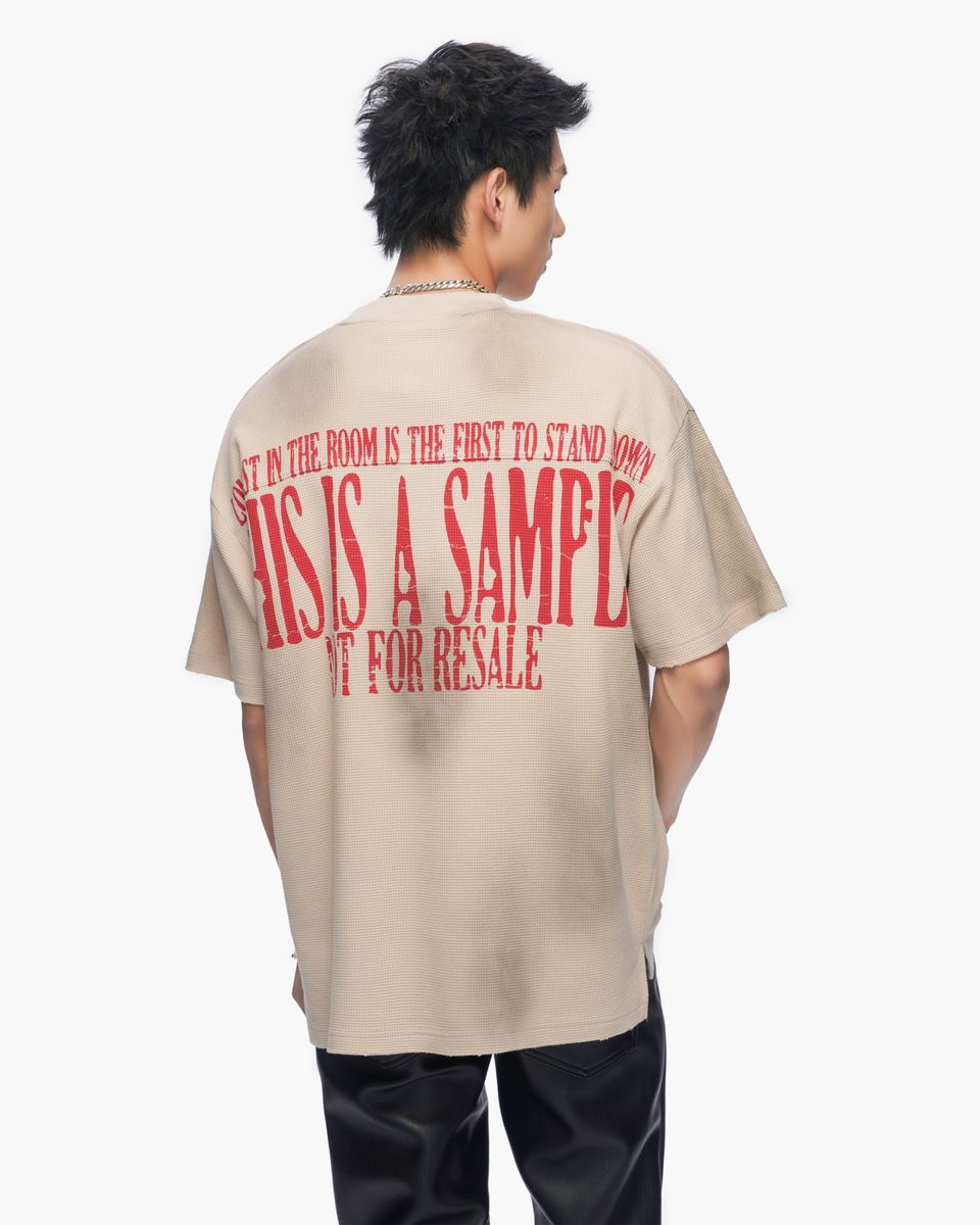 MENS VALABASAS NOT FOR RESALE THERMAL SHIRT (VINTAGE CREAM)