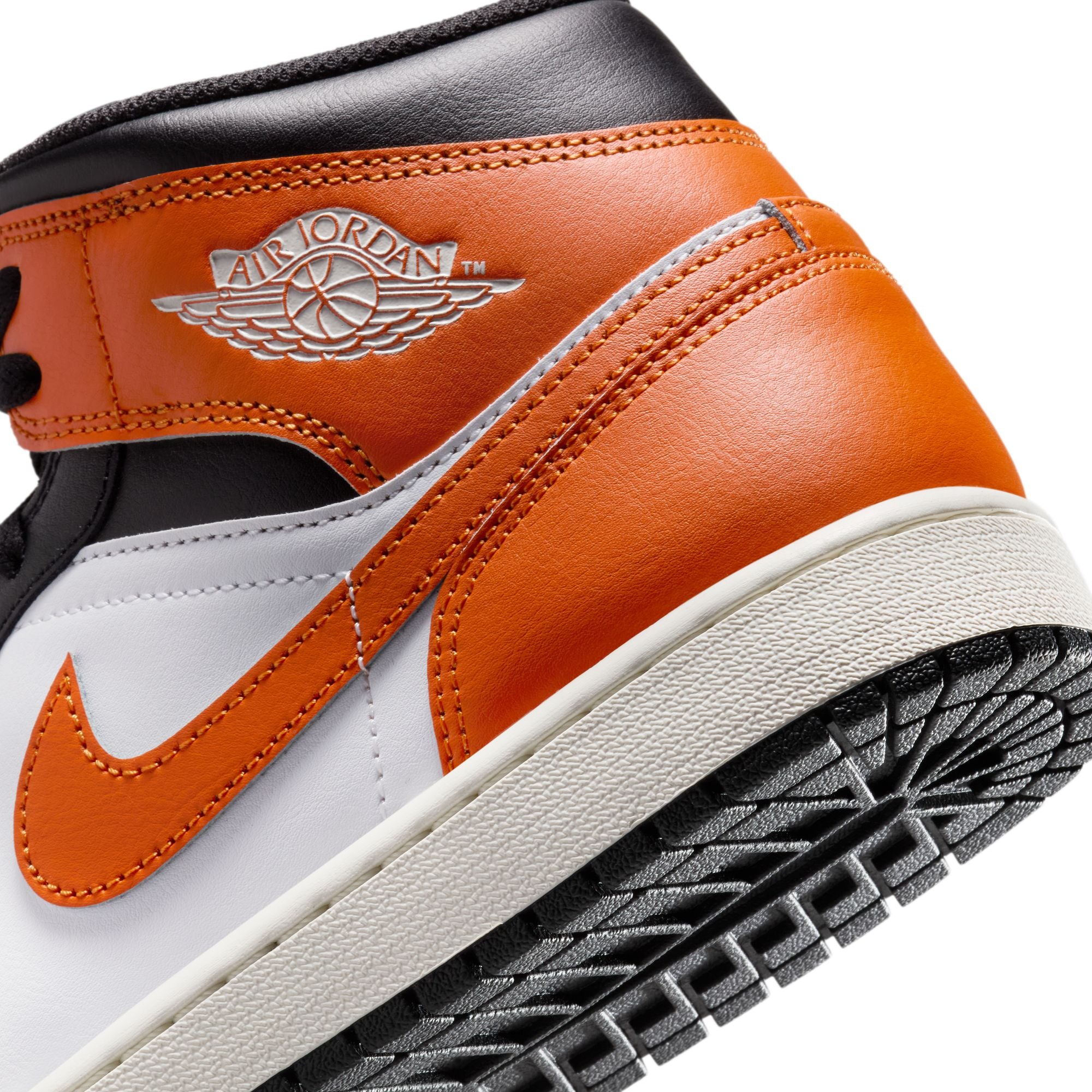 MENS AIR JORDAN 1 MID (STARFISH/BLACK/WHITE/SAIL)