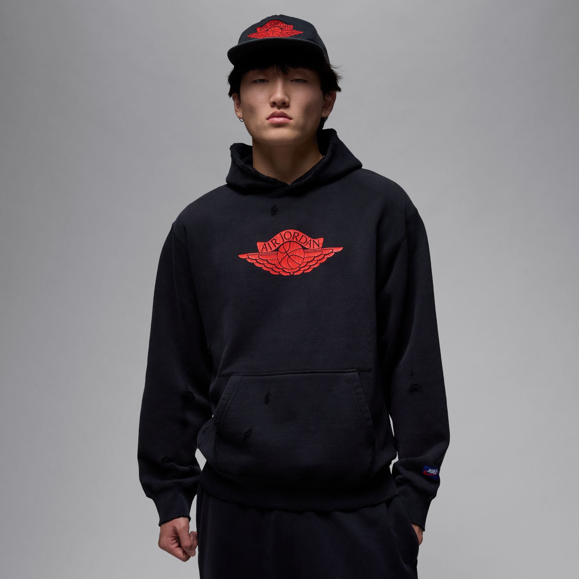 MENS JORDAN RARE AIR PULLOVER HOODIE (BLACK)
