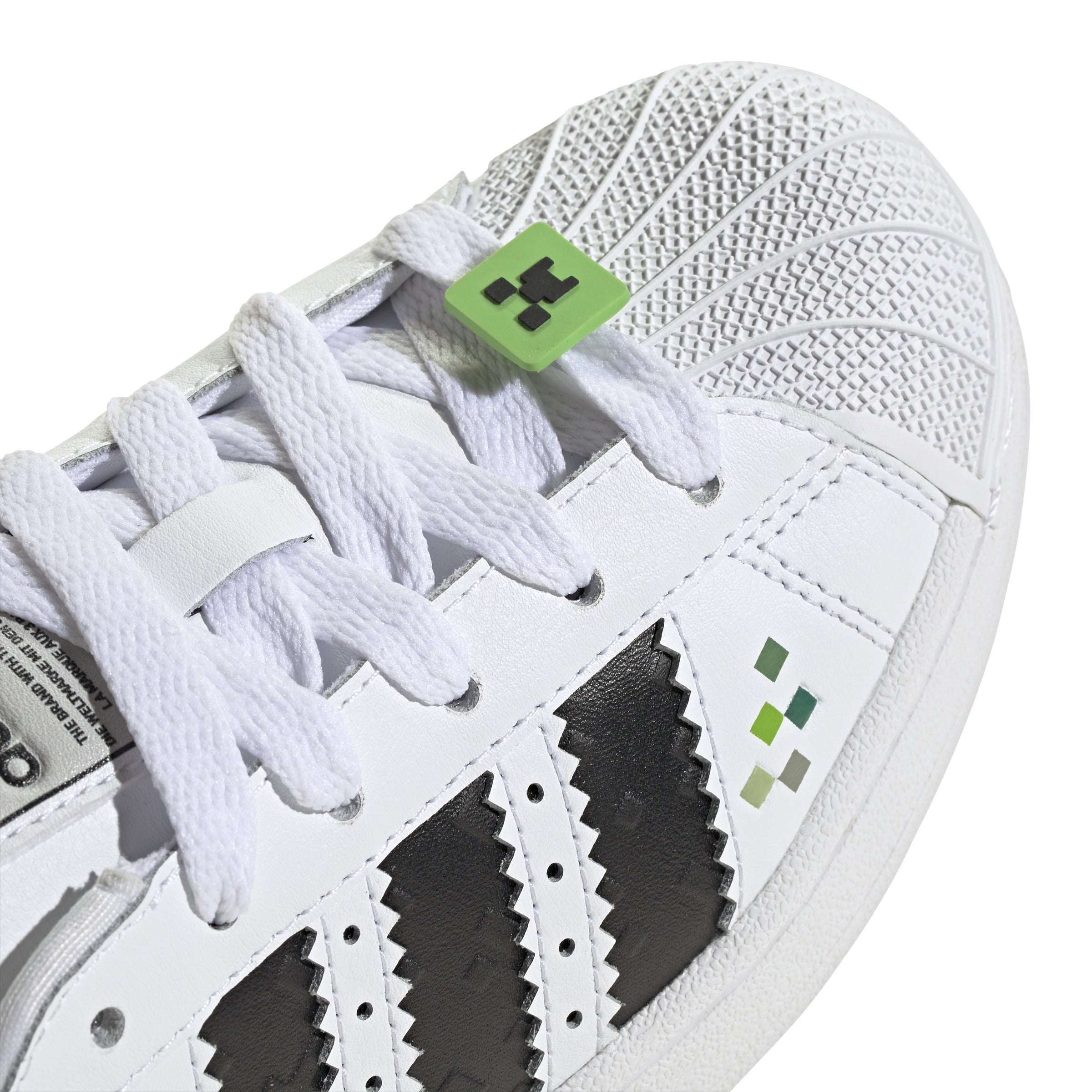 KIDS MINECRAFT X ADIDAS SUPERSTAR CREEPER J (WHITE/BLACK)