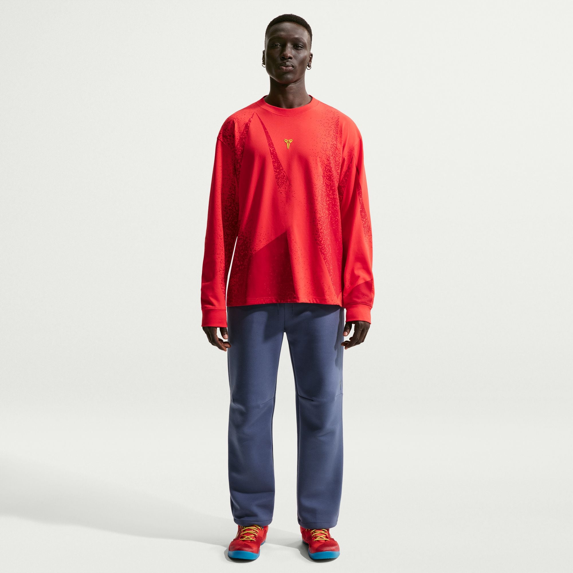 MENS NIKE KOBE DF LS M90 LNY SHIRT (LT CRIMSON)