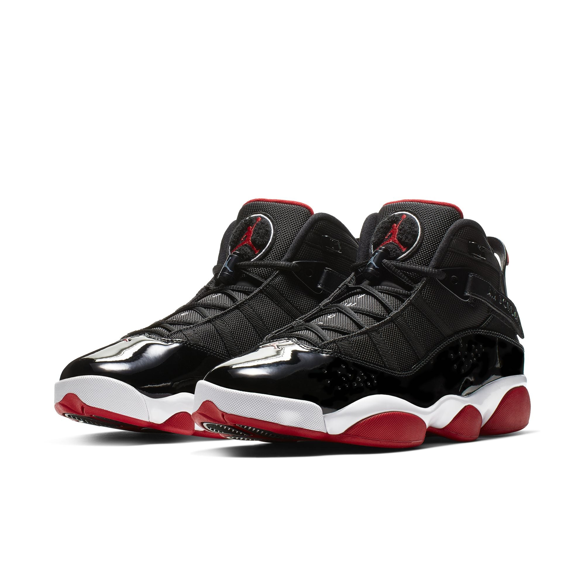 MENS JORDAN 6 RINGS (BLACK/VARSITY RED/WHITE)